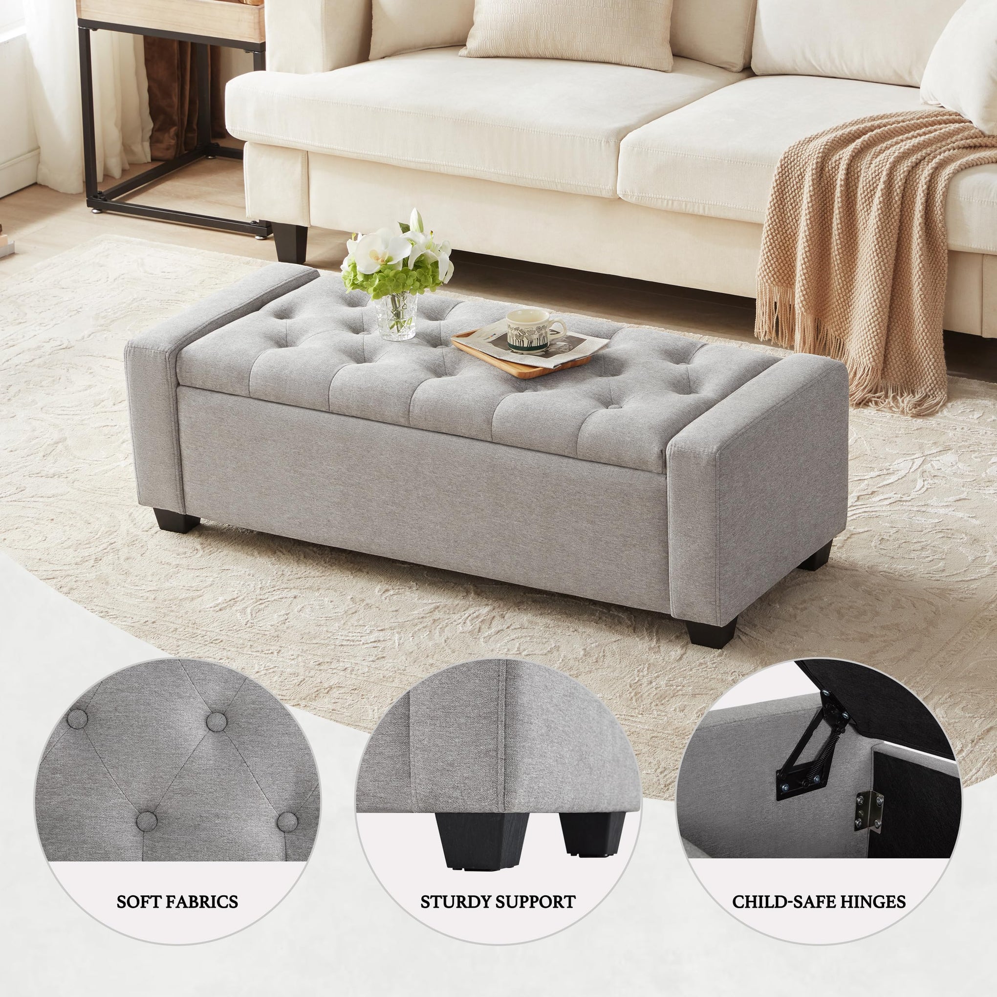 48" Ottoman with Storage