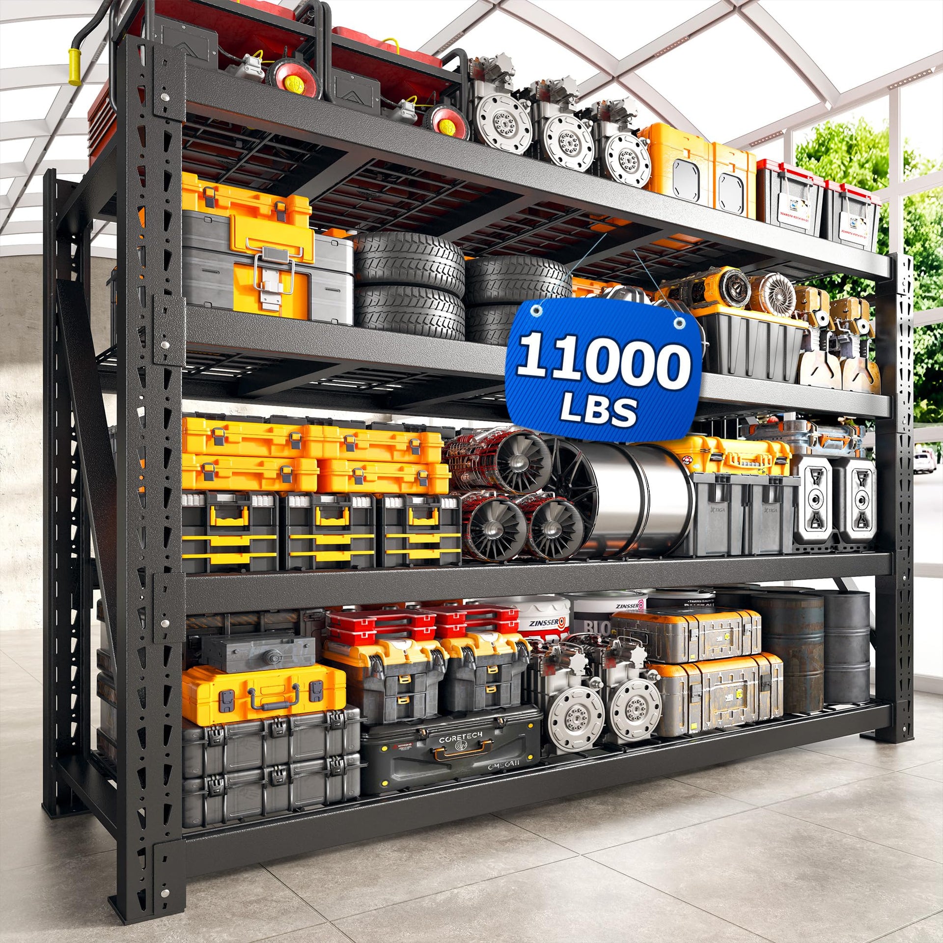 11000LBS Heavy Duty Garage Shelving