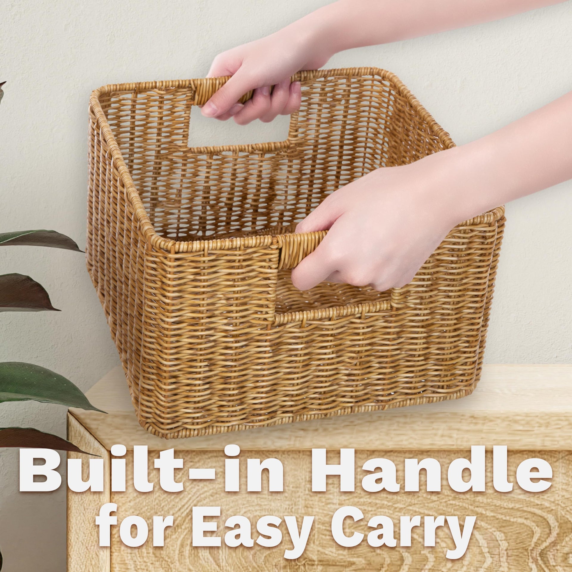 Wicker Storage Basket (3 Count)