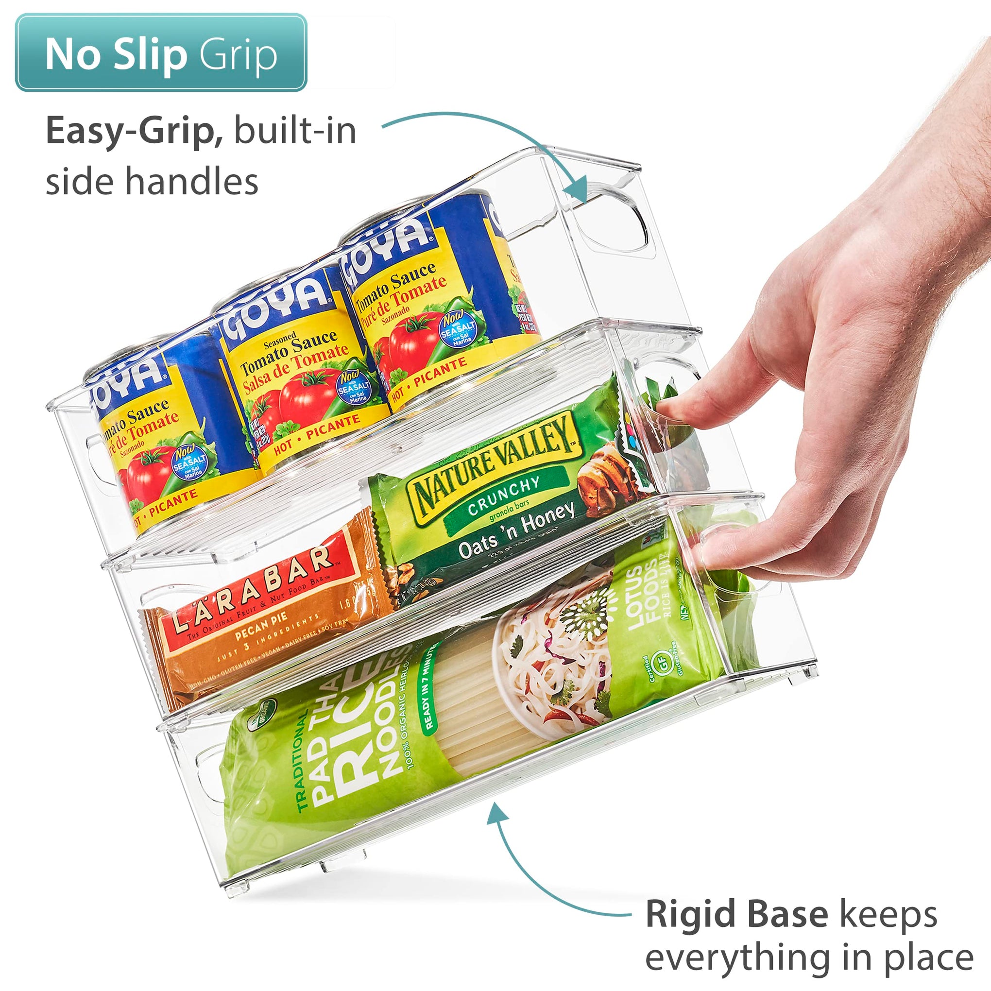 Stackable Refrigerator Organizer Bins (6 Count)