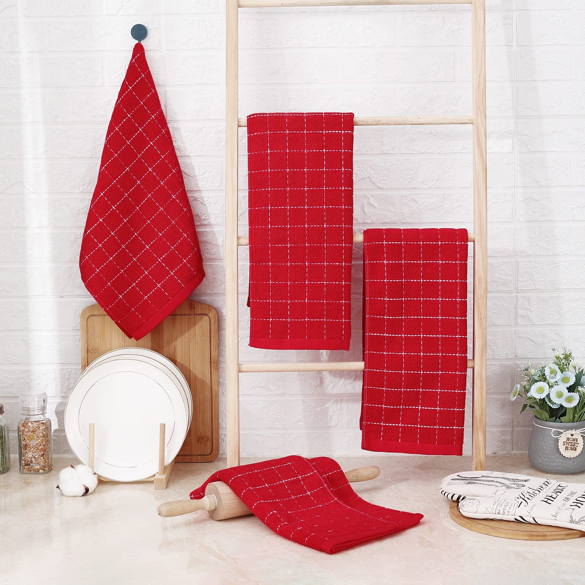 100% Cotton Terry Kitchen Towels (8 Count)