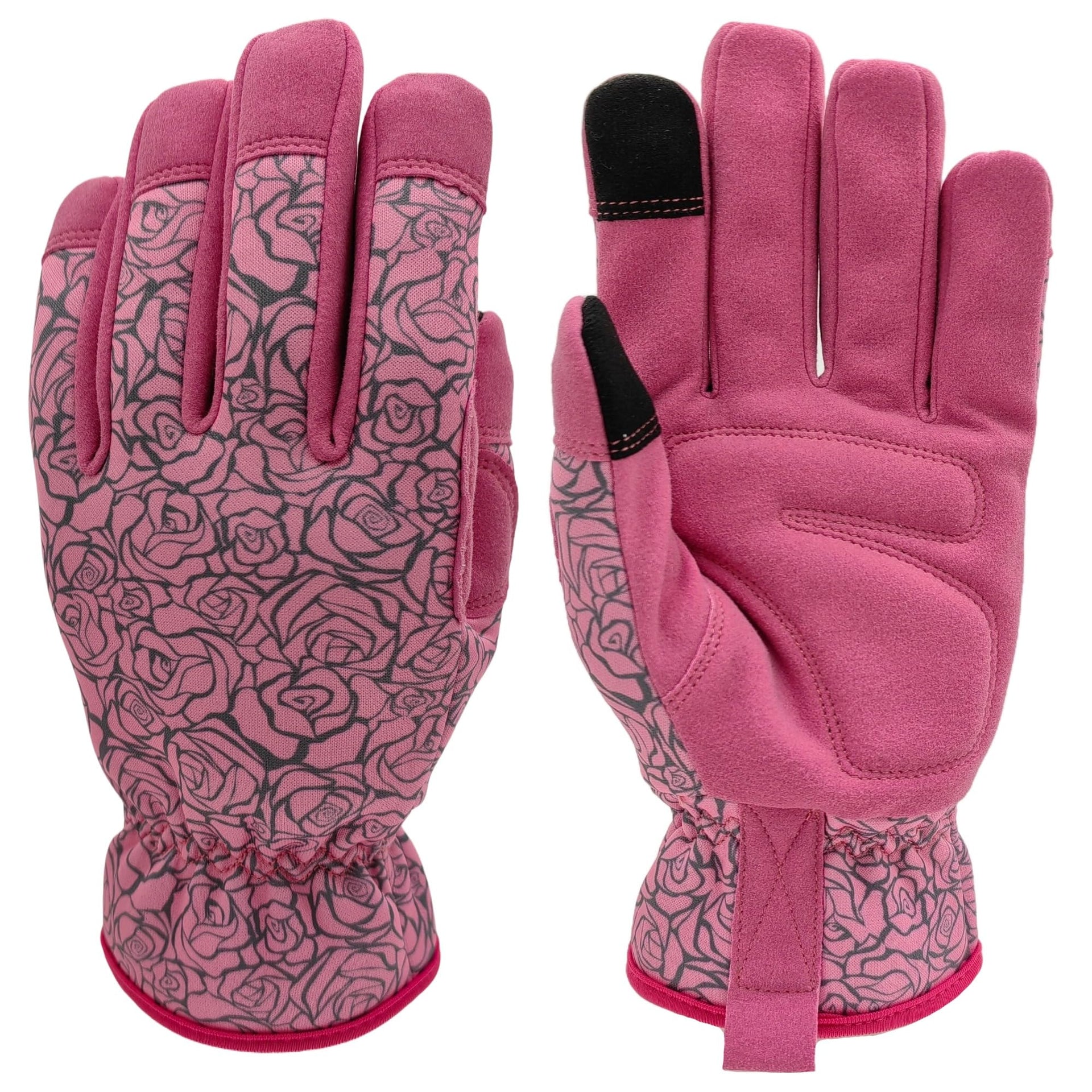 Gardening Gloves with Rose Floral Pattern