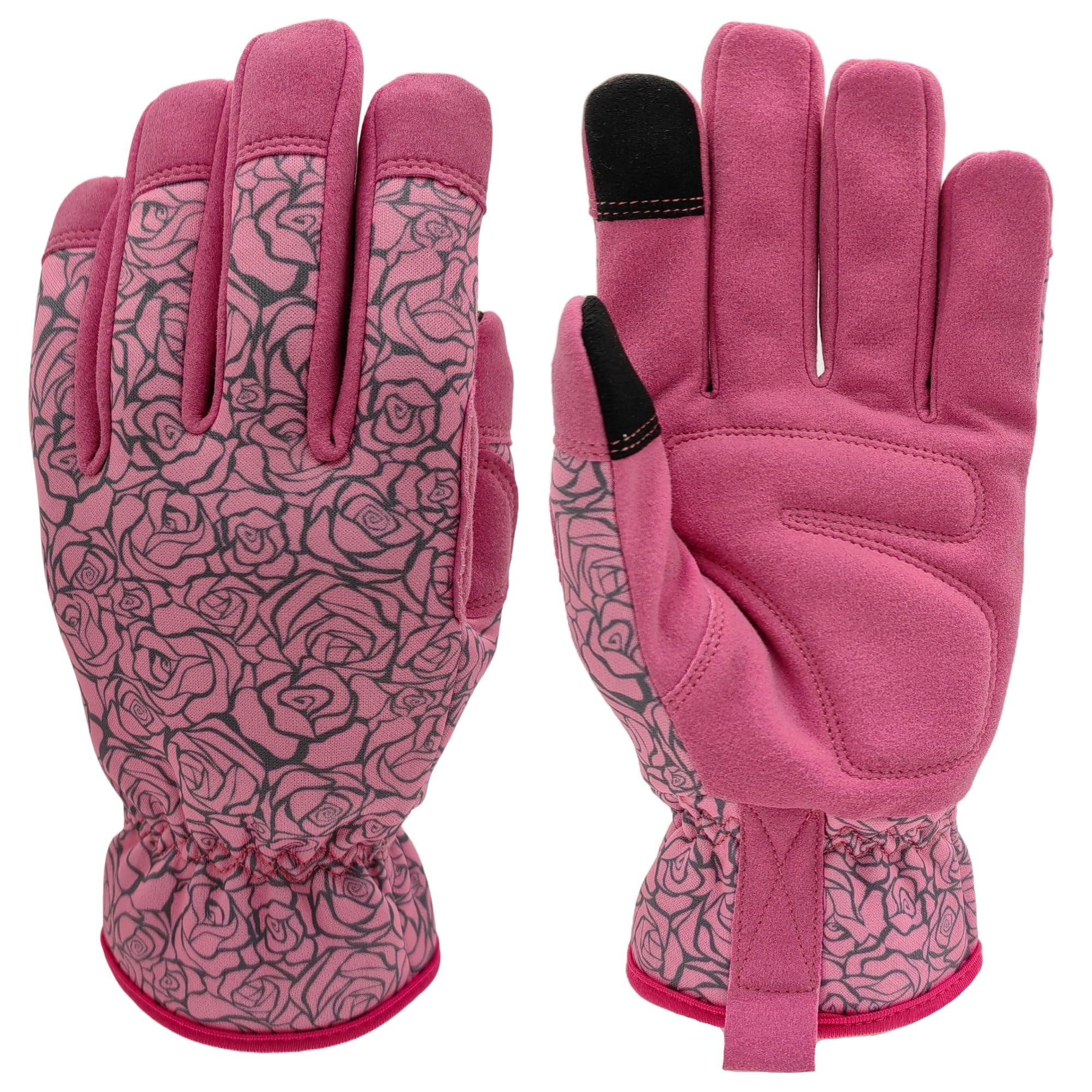 Gardening Gloves with Rose Floral Pattern