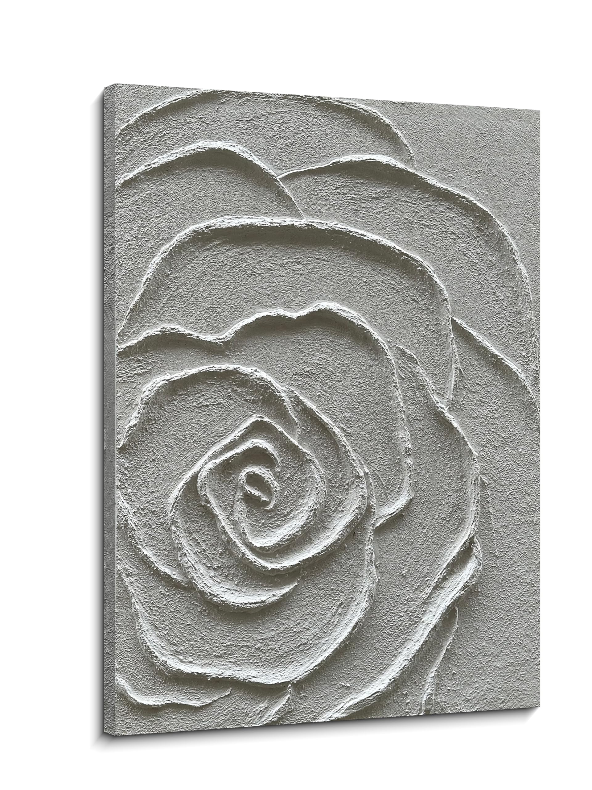 Art Contemporary Minimalist Texture Abstract Oil Painting White Flower Texture Painting Minimalist Art 40x28 Inch Home Wall Decoration