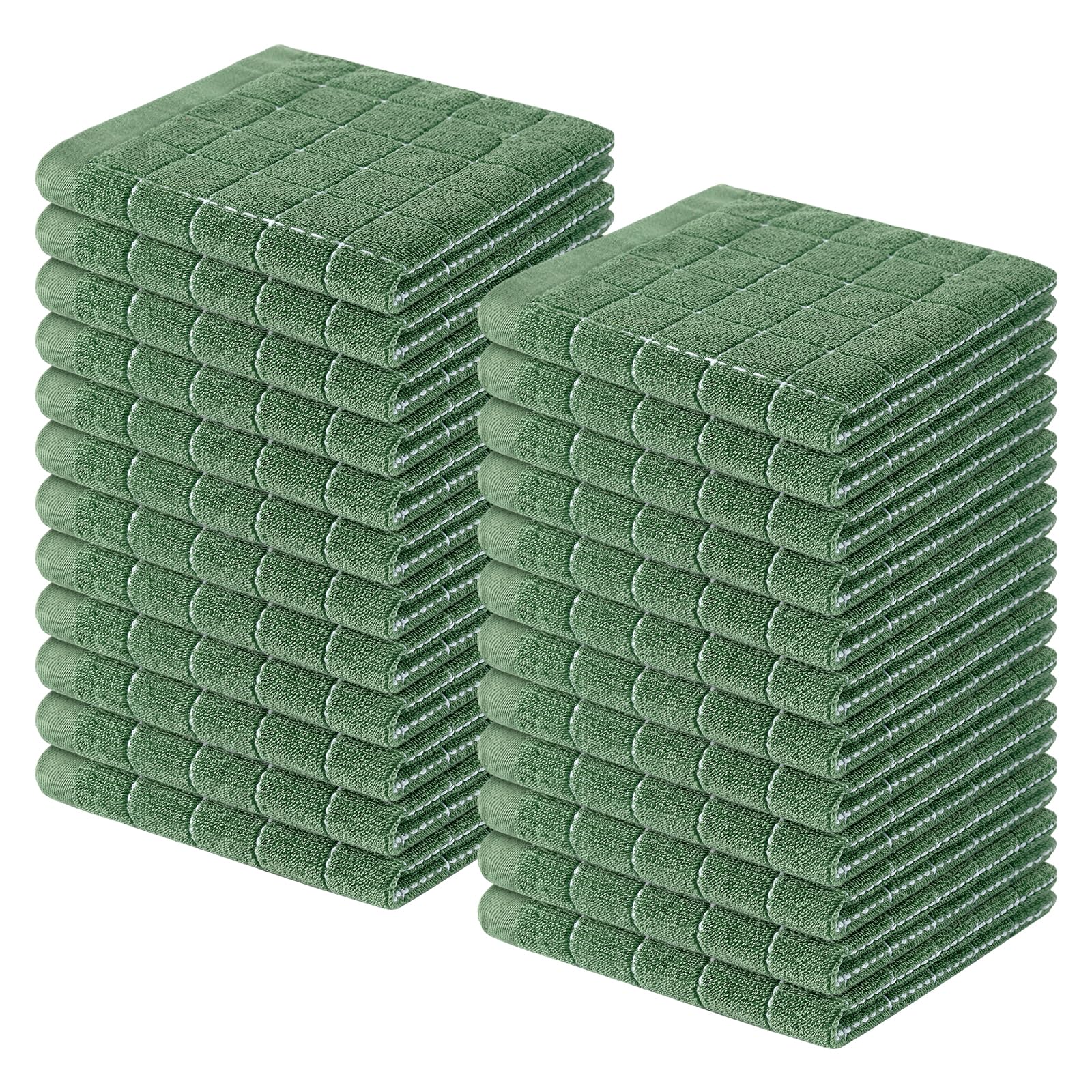 100% Cotton Terry Kitchen Dish Cloths (24 Count)