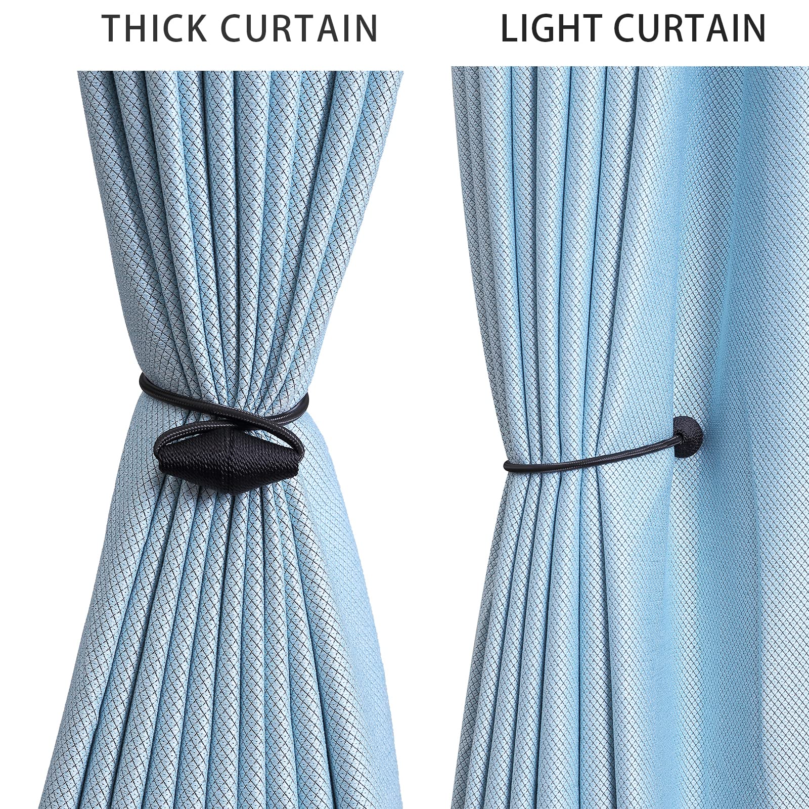 2 PCS Magnetic Curtain Tiebacks