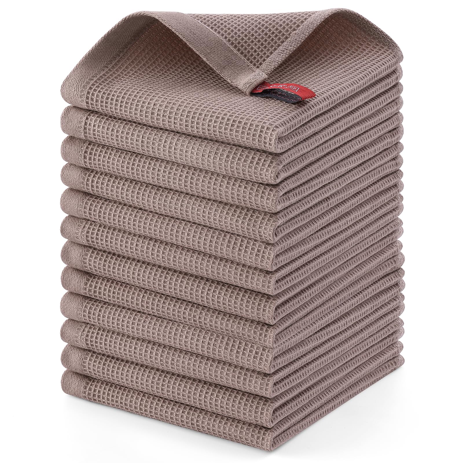 100% Cotton Waffle Weave Dish Cloths (12 Count)