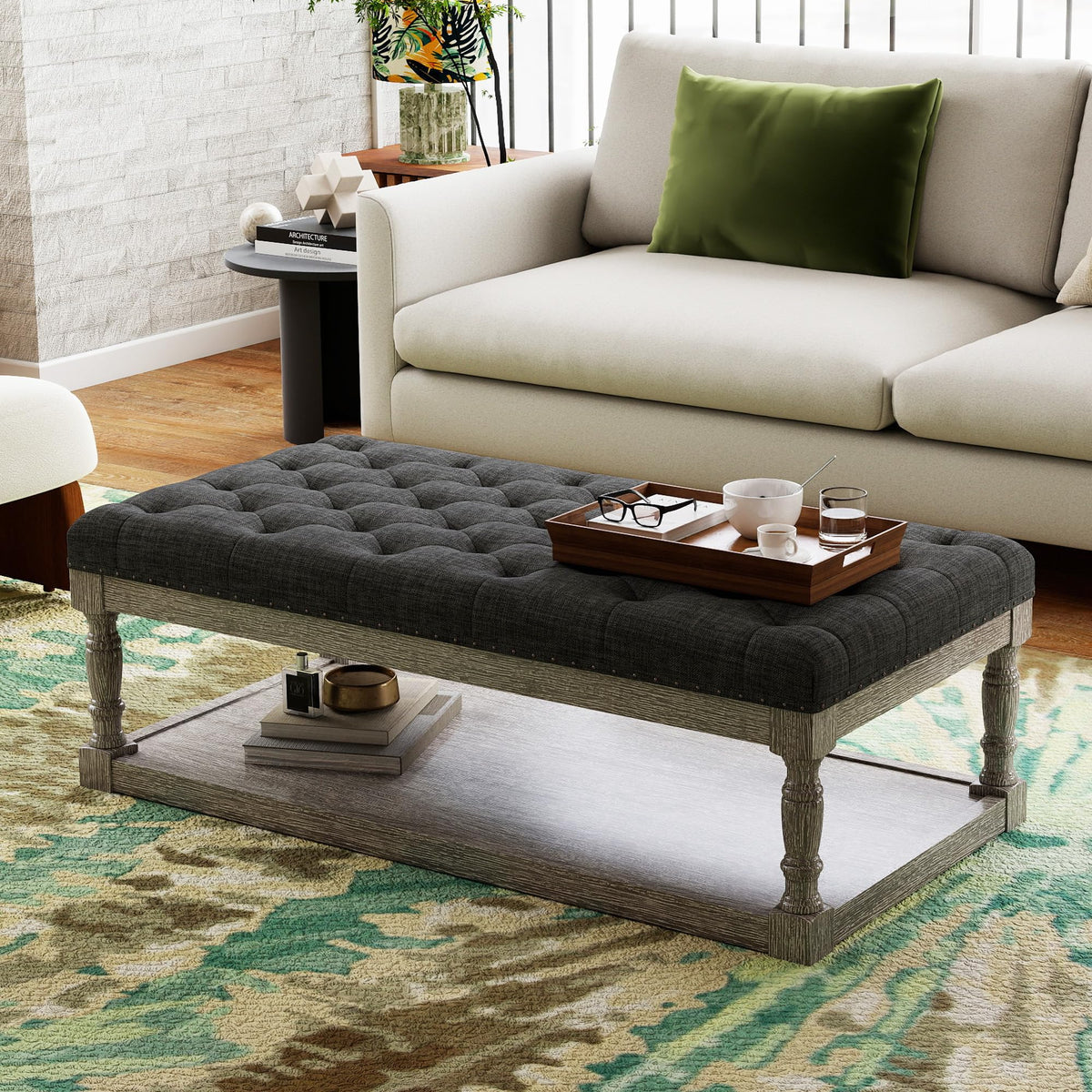 48" Large Ottoman with Storage Coffee Table