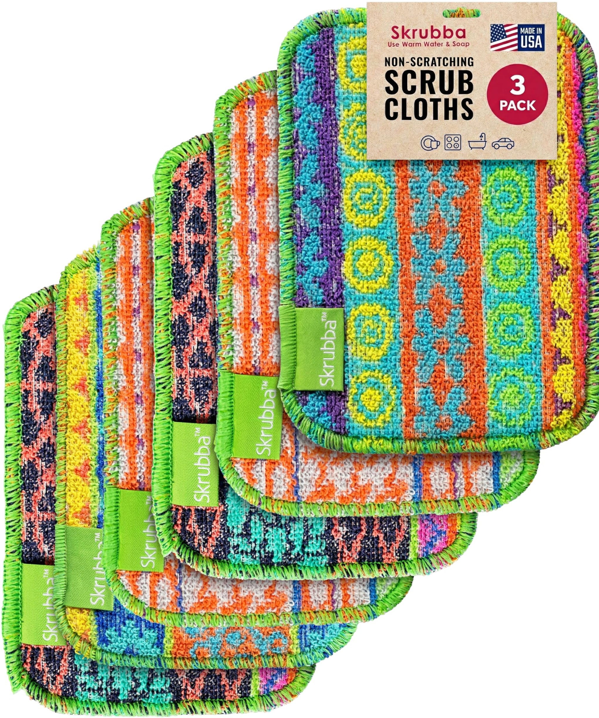Skrubba 6 Pack Reusable Dish Scrubbers (6 Count)