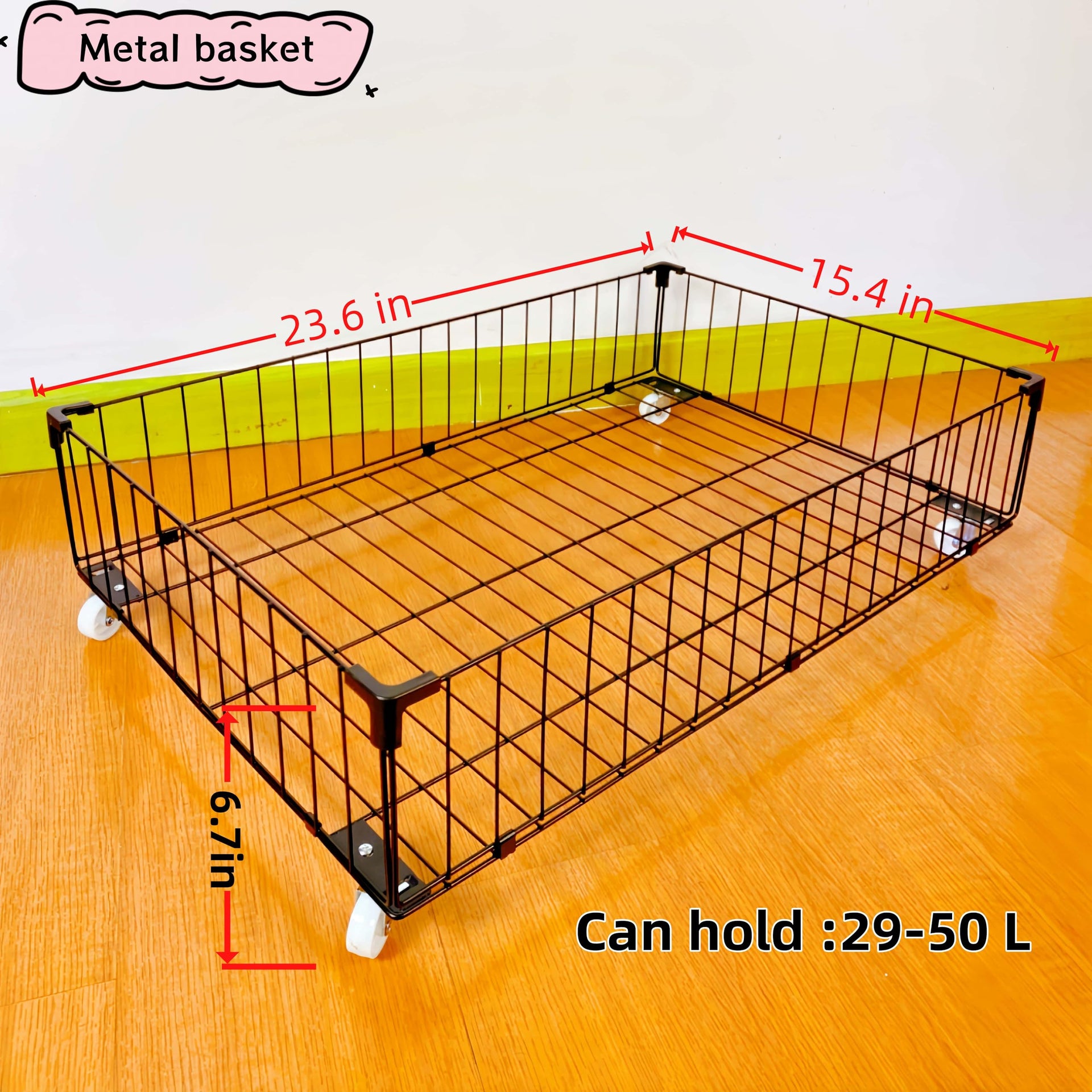 4 Pack Larger Under Bed Storage With Wheels (4 Count)