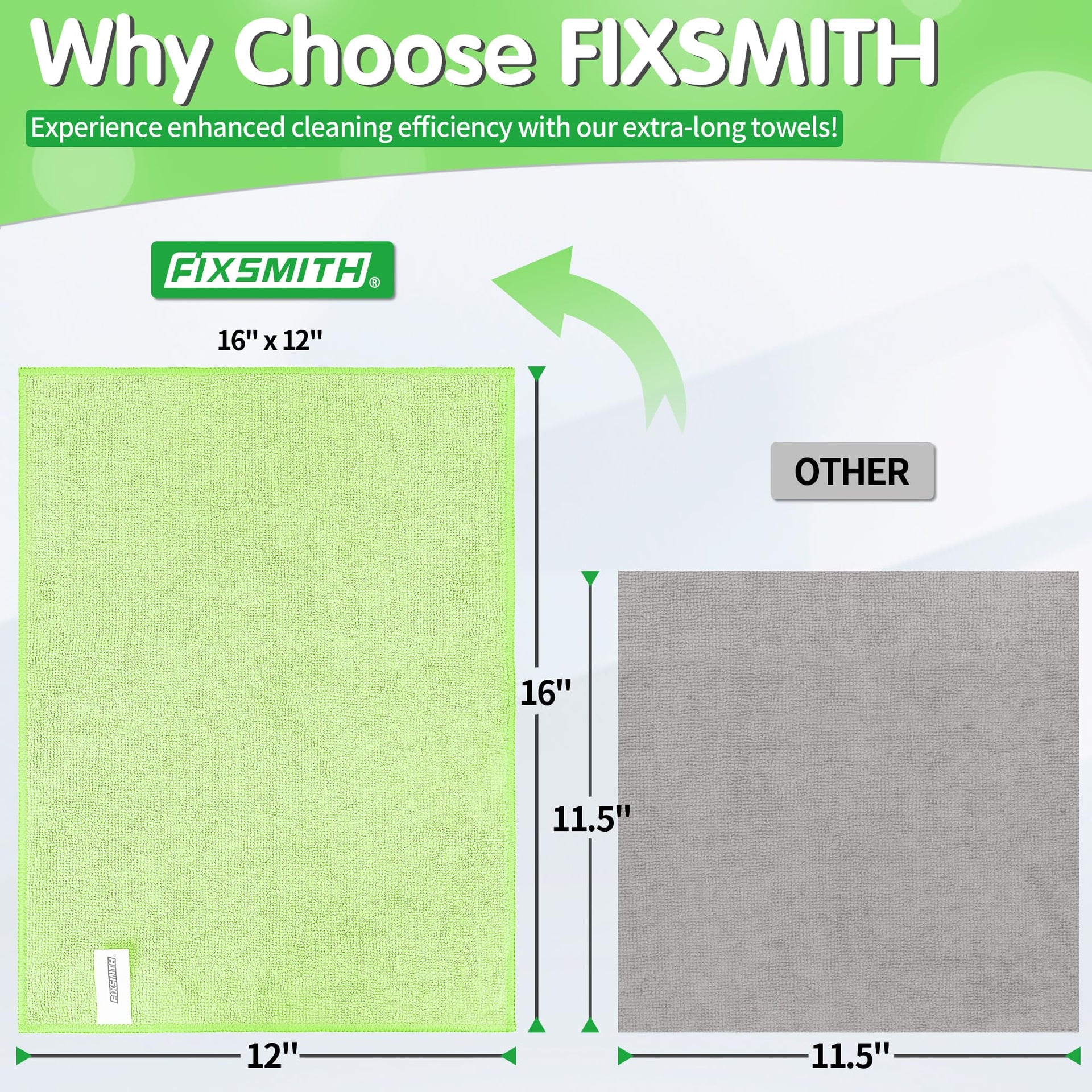 Sage Green Microfiber Cleaning Cloth (8 Count)
