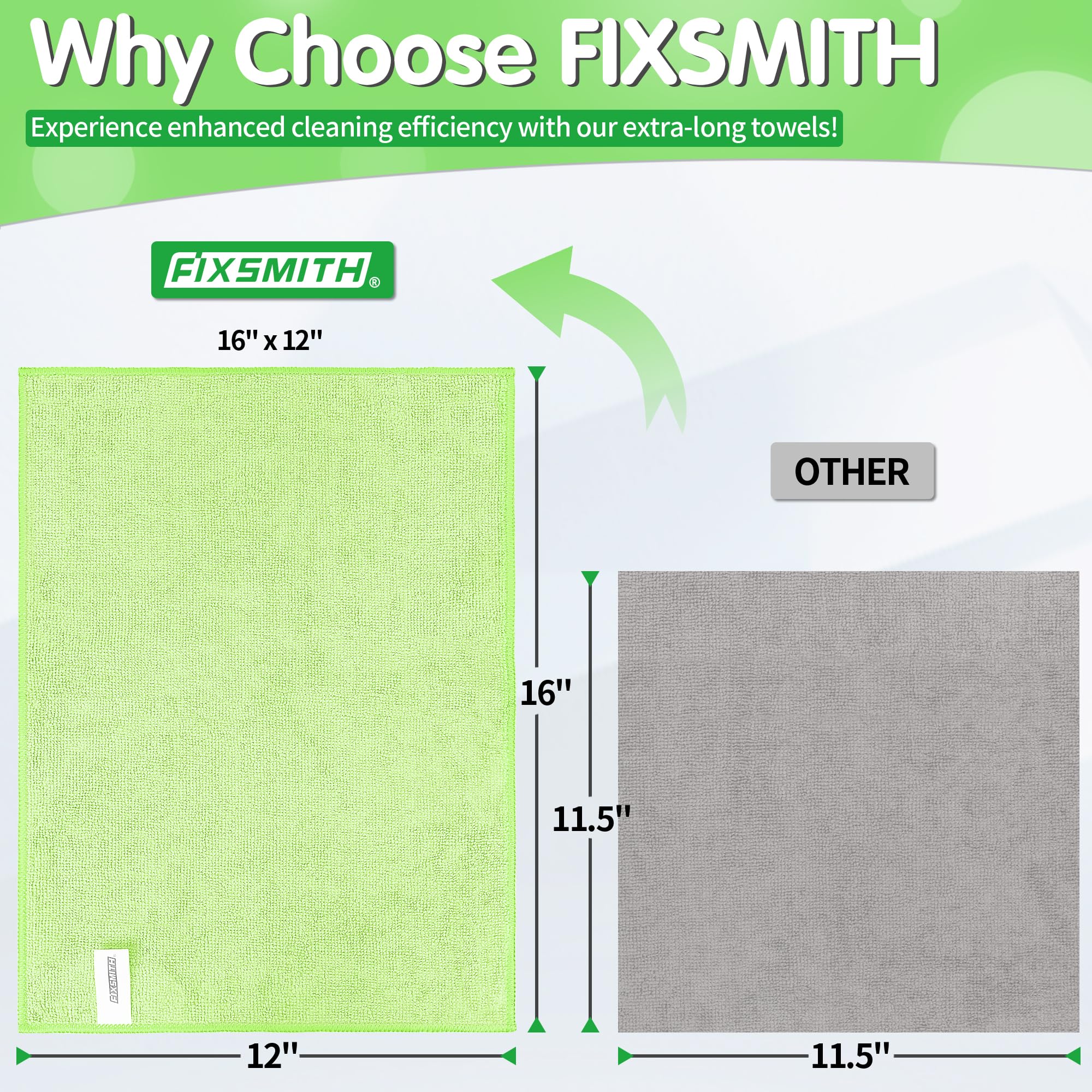 Sage Green Microfiber Cleaning Cloth (8 Count)