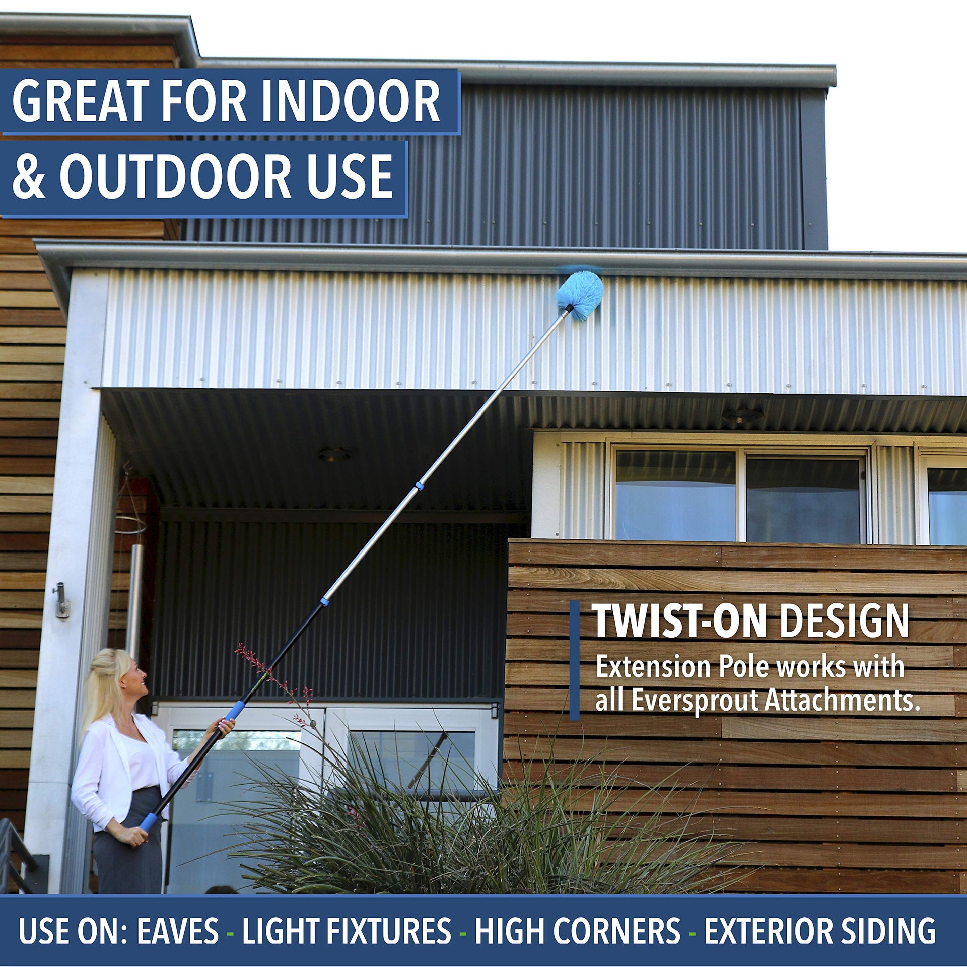 5-to-12 Foot Cobweb Duster & Pole Combo, Soft Bristles