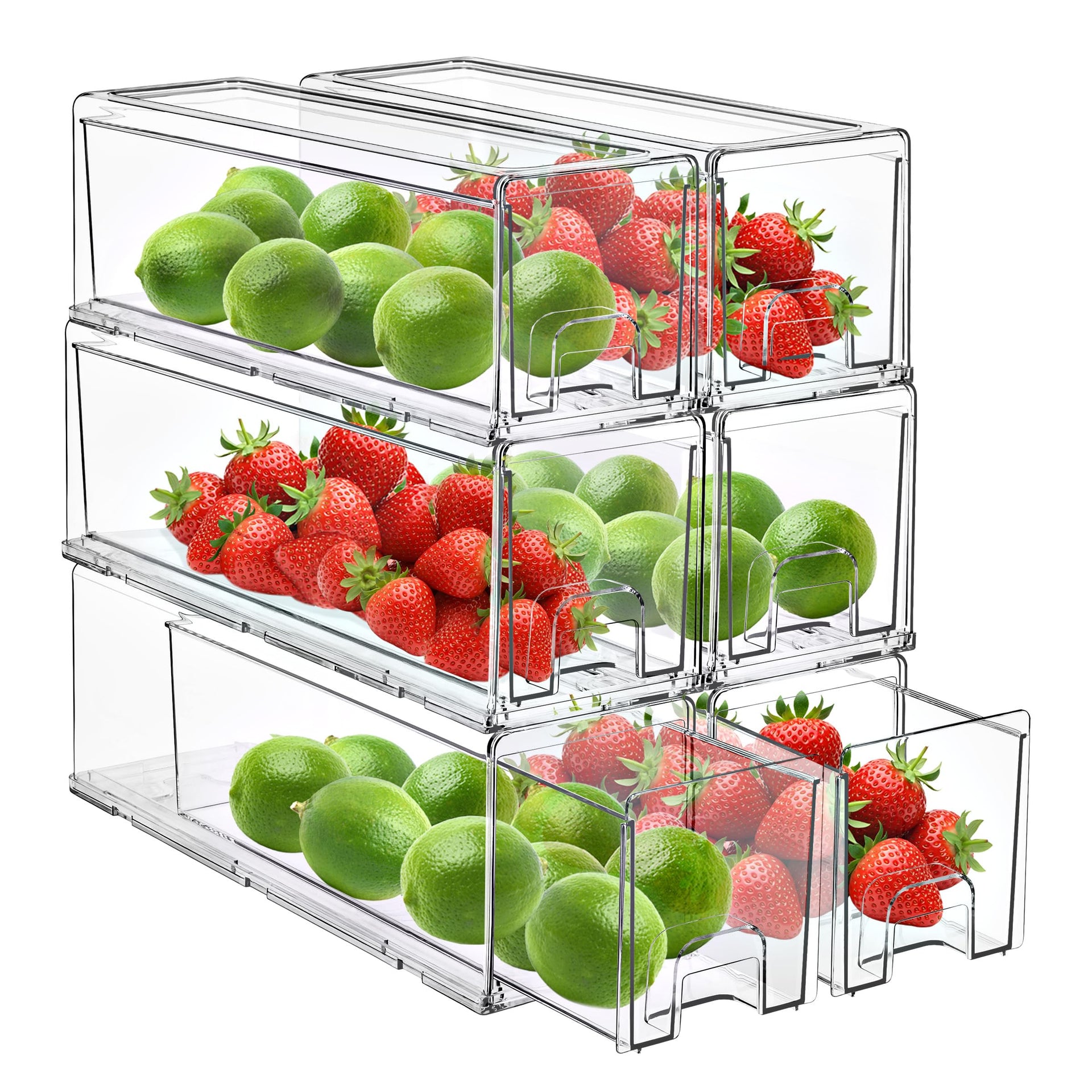 Small Clear Storage Drawers (6 Count)