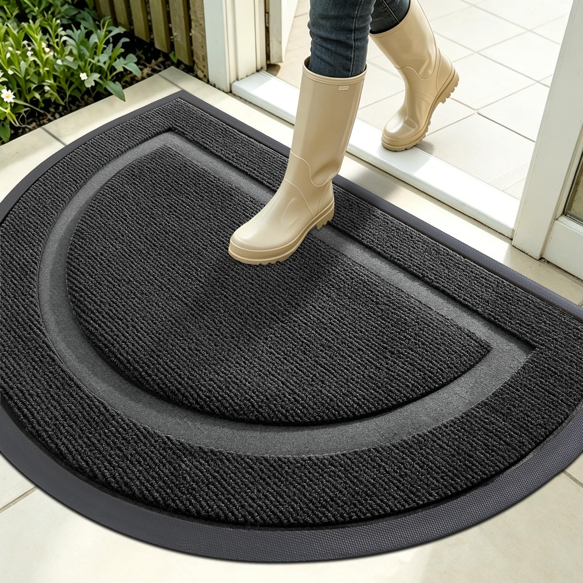 Half Circle Front Door Mat Outside 35x23 All