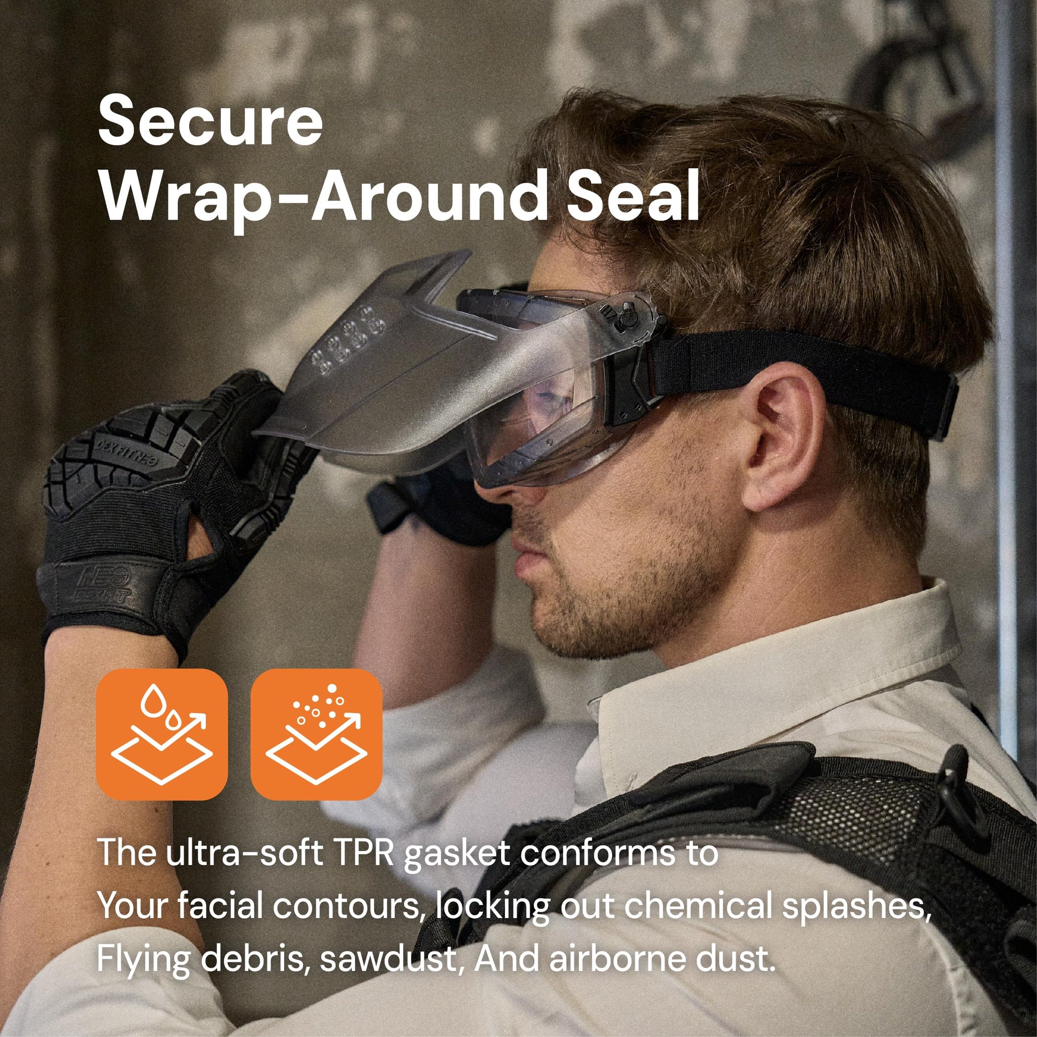 SG220 Plus Full Face Safety Goggles with Detachable Shield