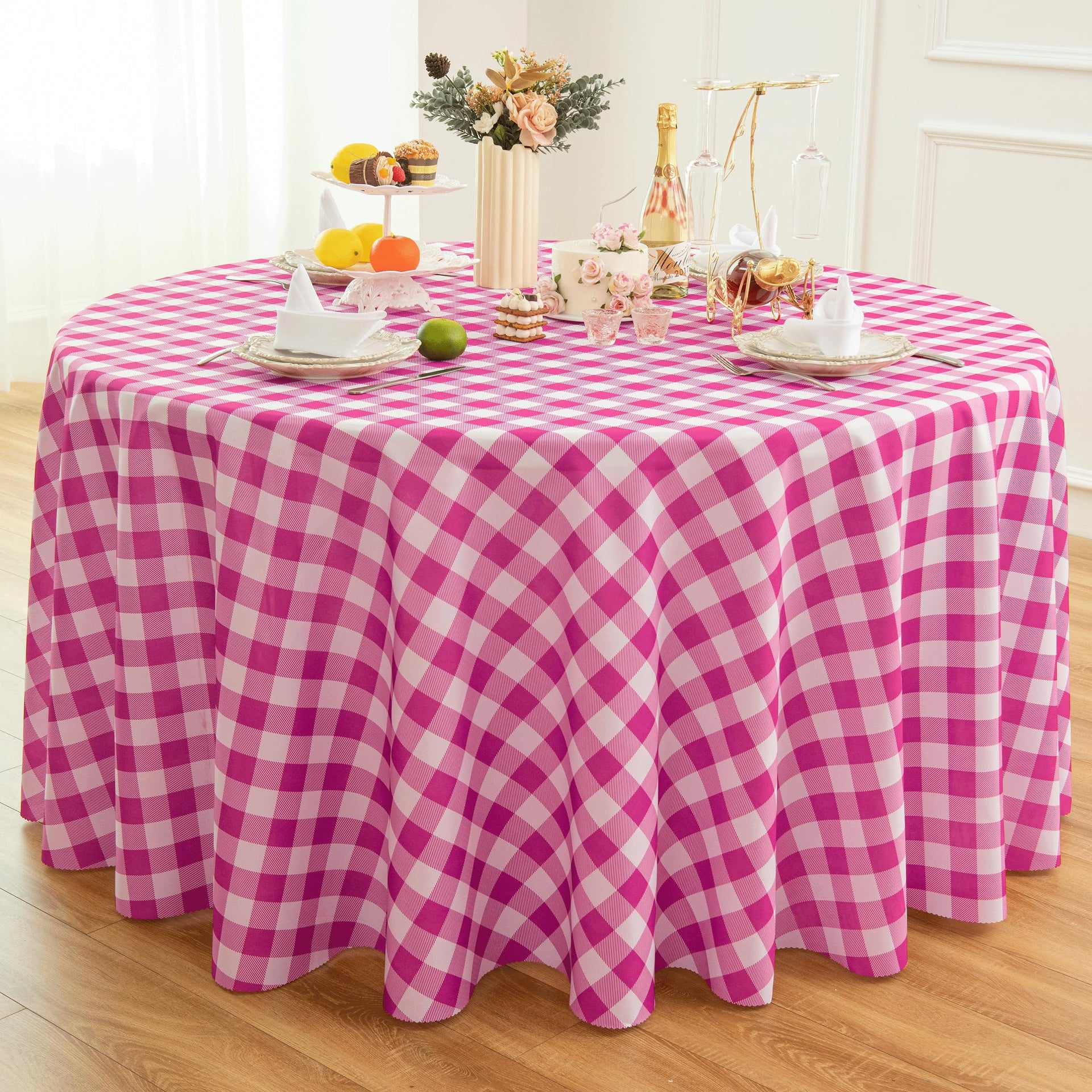 Waterproof Plaid Tablecloth Fabric