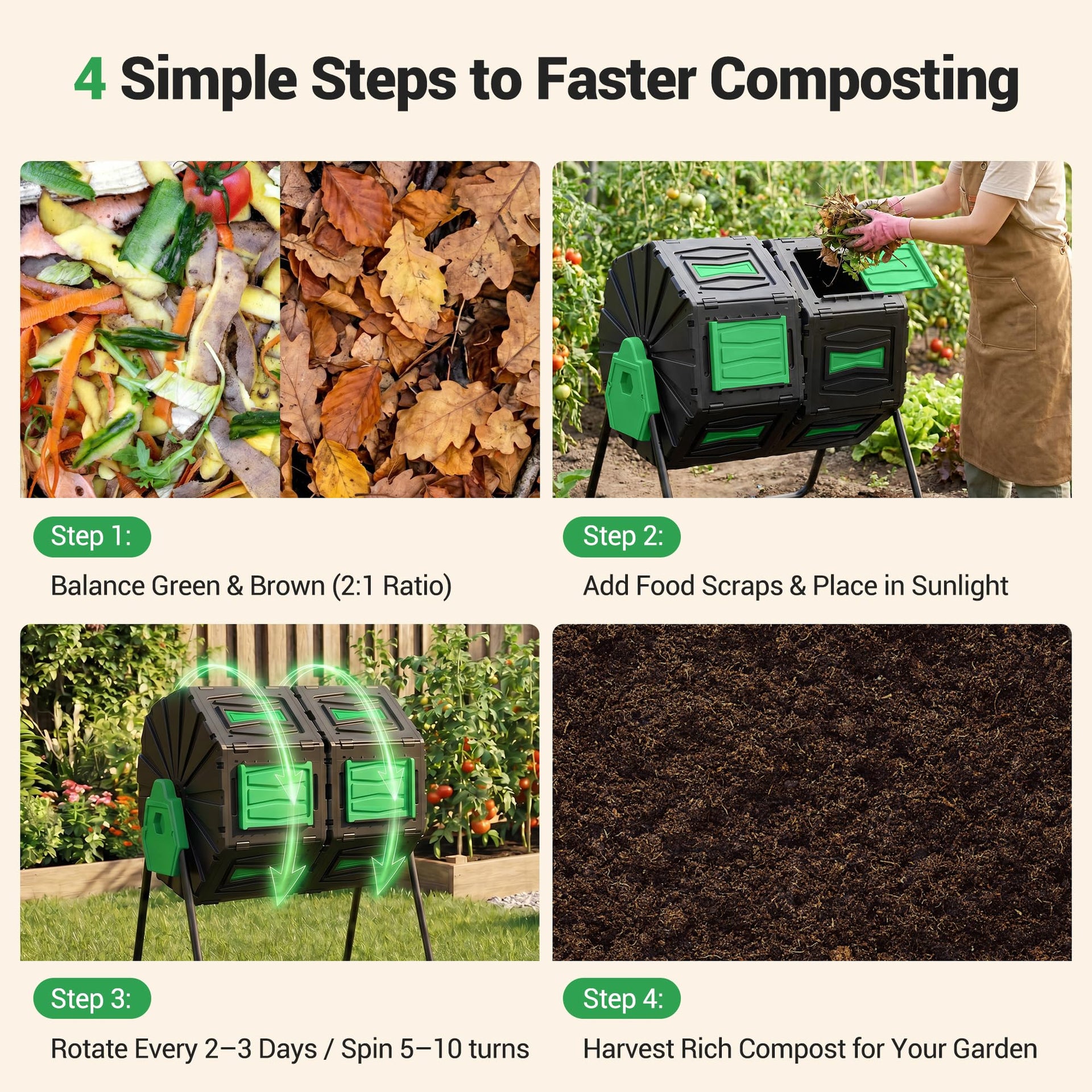 Composter Tumbler Outdoor
