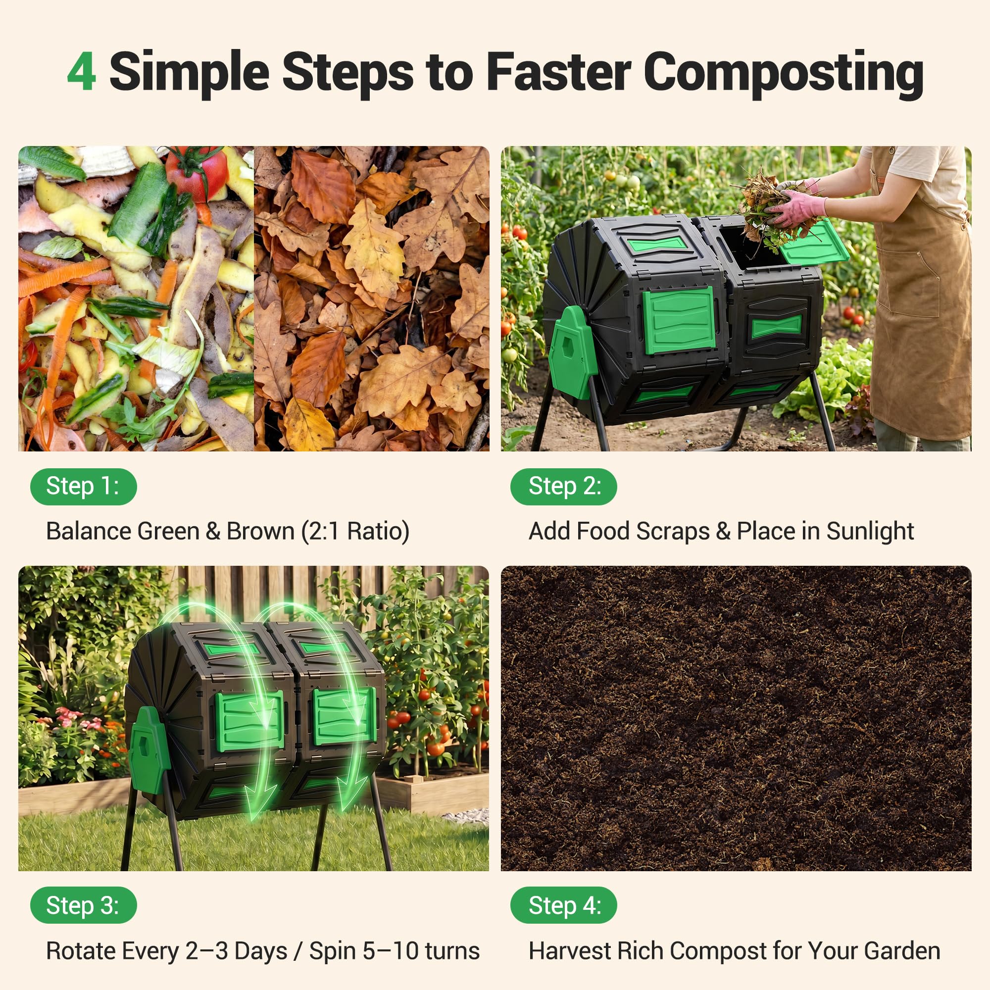 Composter Tumbler Outdoor