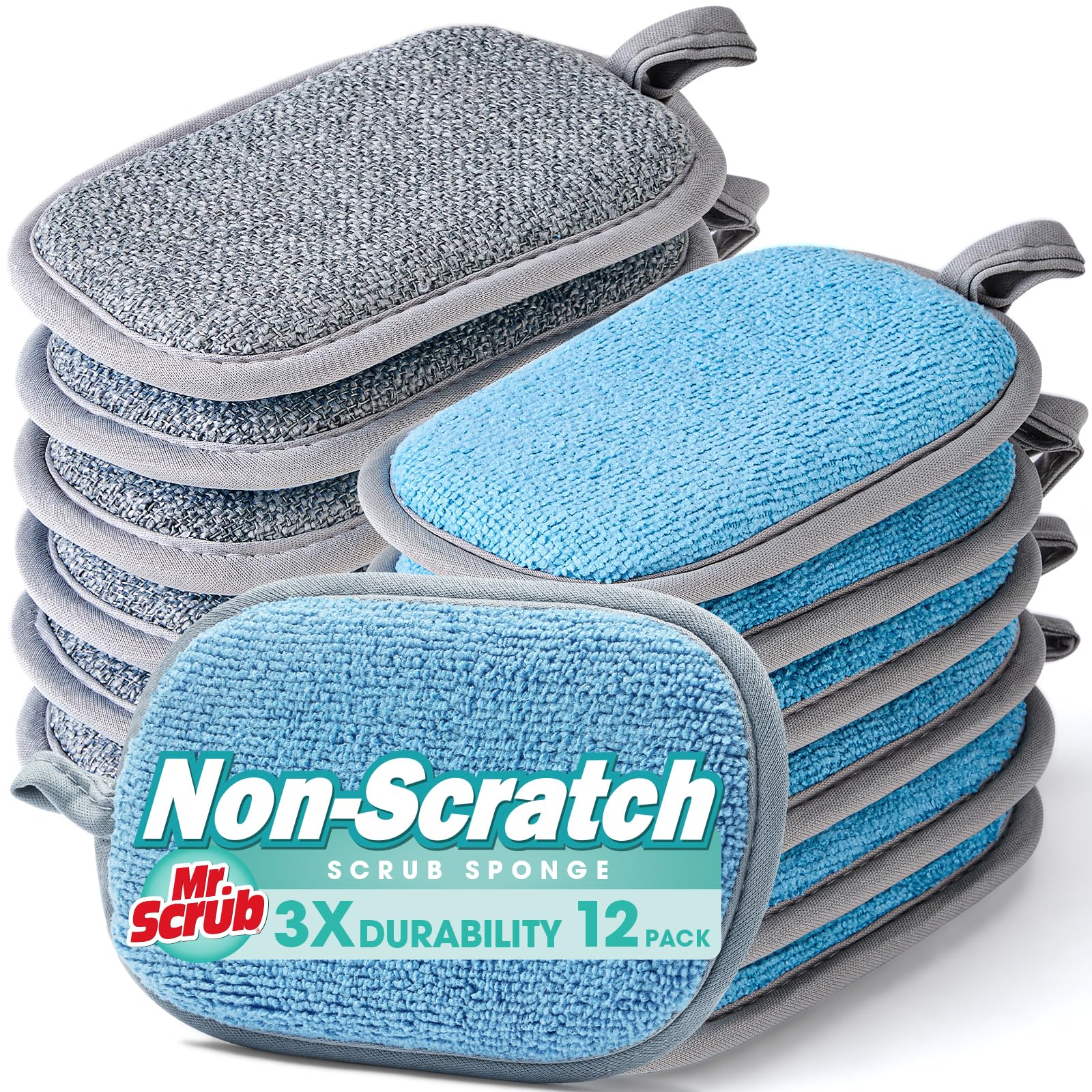 Sponges Kitchen Dish Sponge for Washing Dishes Cleaning Kitchen (12 Count)