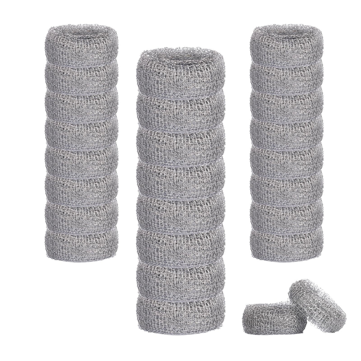 24 Pieces Stainless Steel Lint Traps for Washing Machine Hose