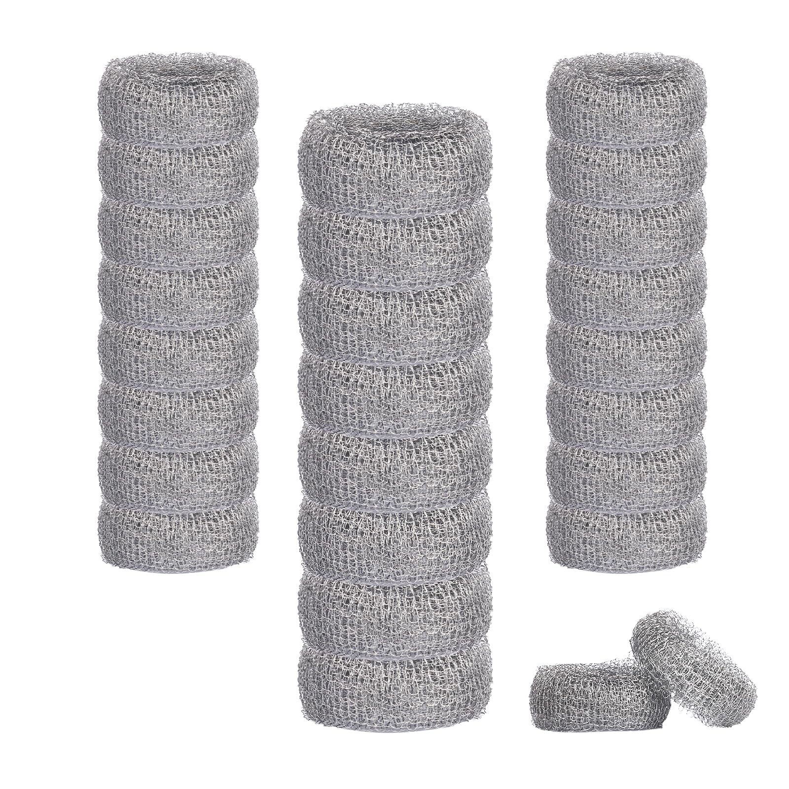 24 Pieces Stainless Steel Lint Traps for Washing Machine Hose