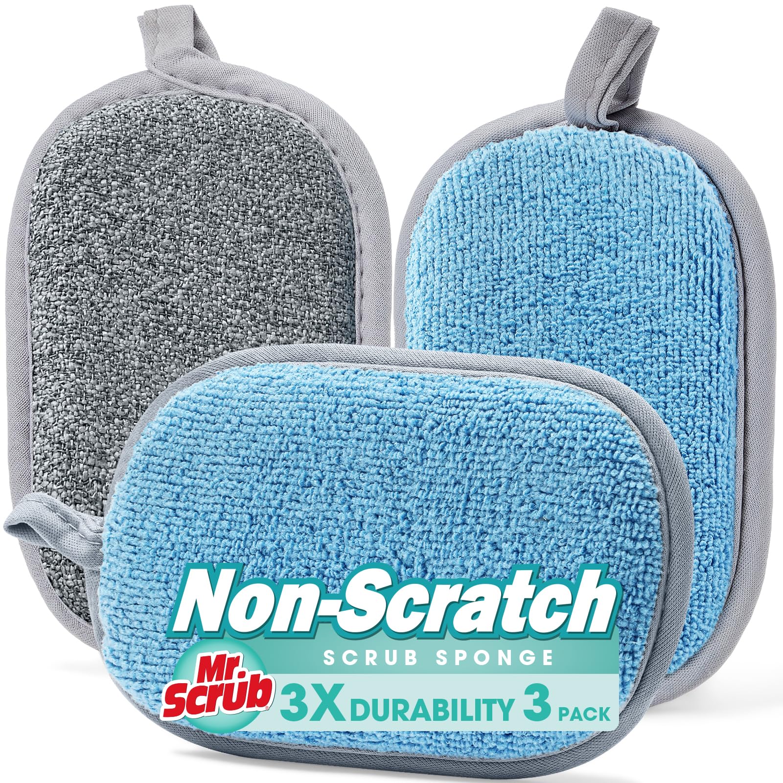 Sponges Kitchen Dish Sponge for Washing Dishes Cleaning Kitchen (3 Count)