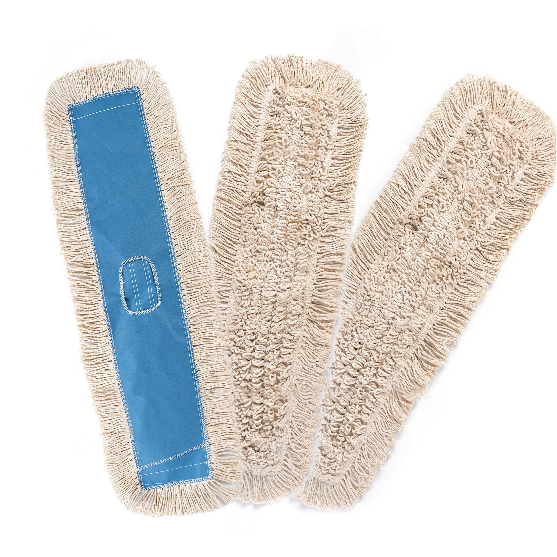 Matthew Cleaning 36'' Industrial Strength Cotton Dust Mop Refill Washable Replacement Heads for Residential & Commercial Use Fit Standard Dust Mop Frames (3 Count) - ModHome Supplies