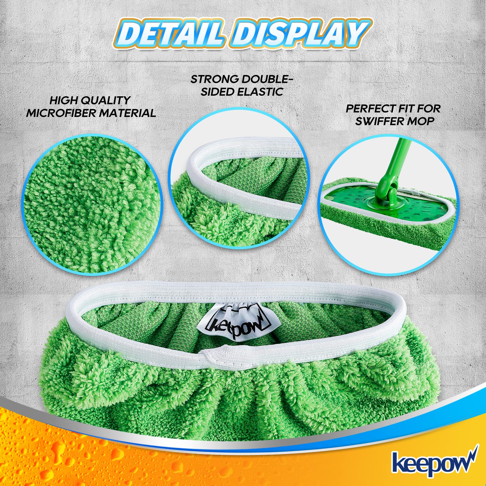 Reusable Wet Pads Compatible with Swiffer Sweeper Mop (16 Count)