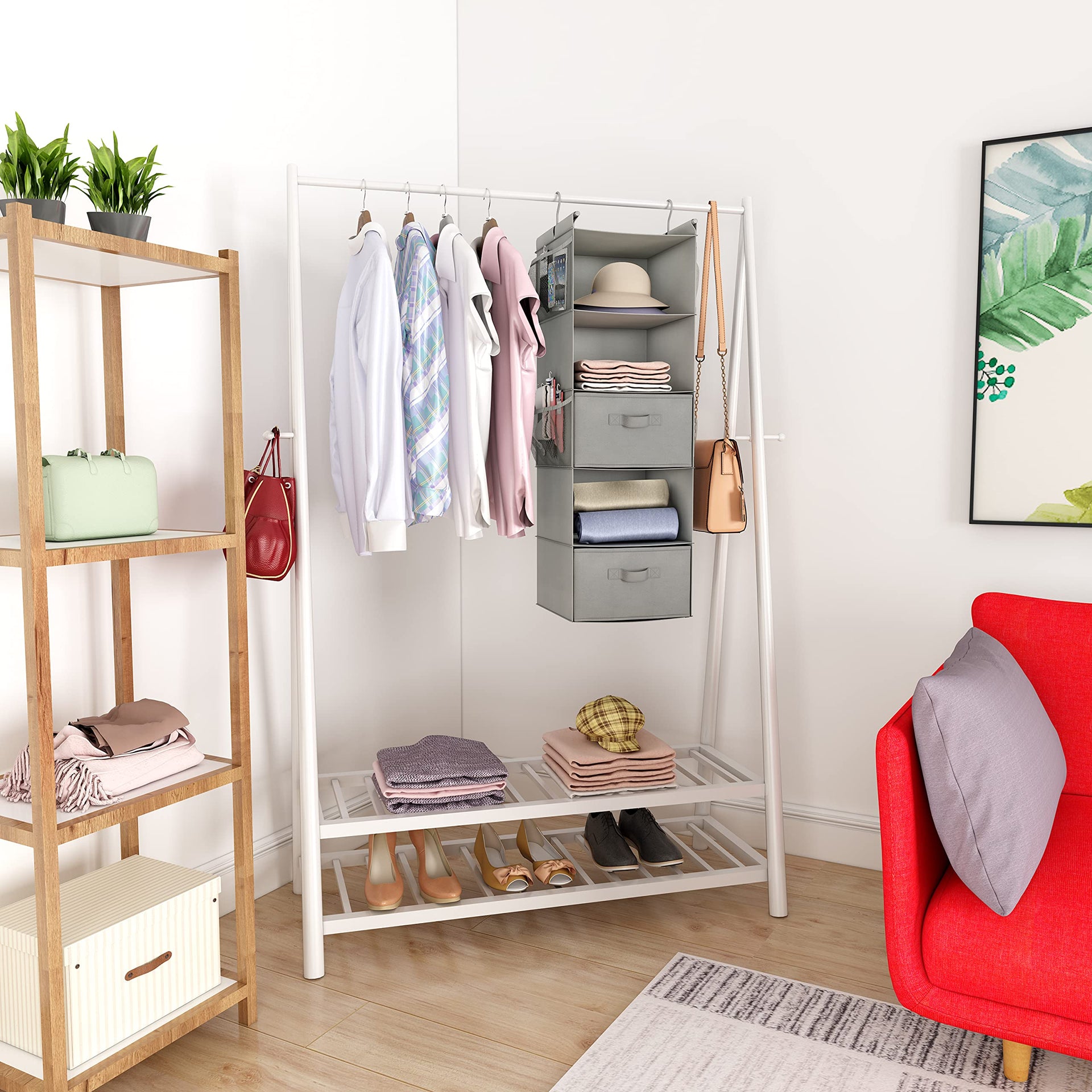 5 Tier Shelf Hanging Closet Organizer (5 Count)