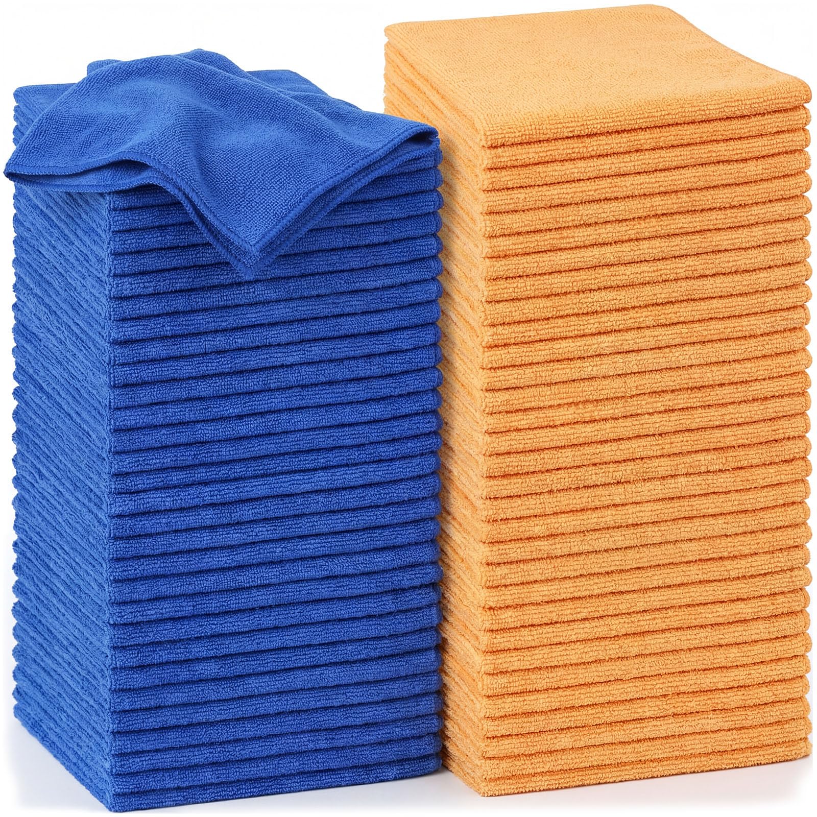60 Pcs Microfiber Cleaning Cloths for Cars 16 x 16 Inch Ultra Absorbent Car Towels Drying Reusable Cleaning Supplies House Kitchen Window Microfiber Towel (60 Count)