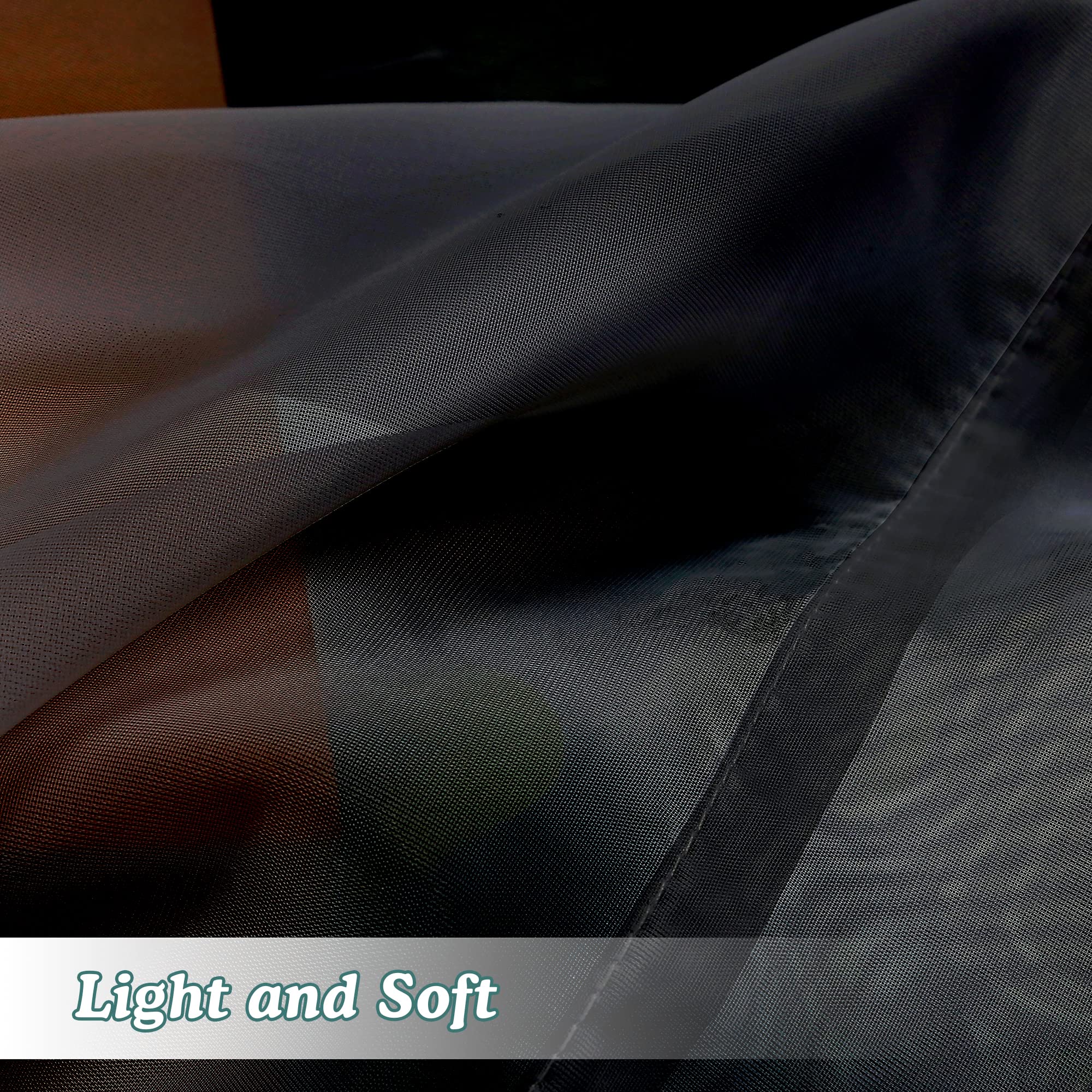2 Panels Solid Color Sheer Window Curtains 108 Inches Long