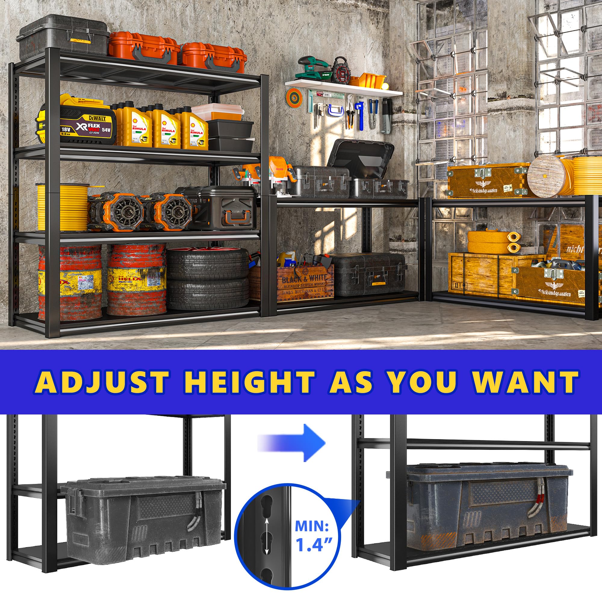 40" W Garage Shelving