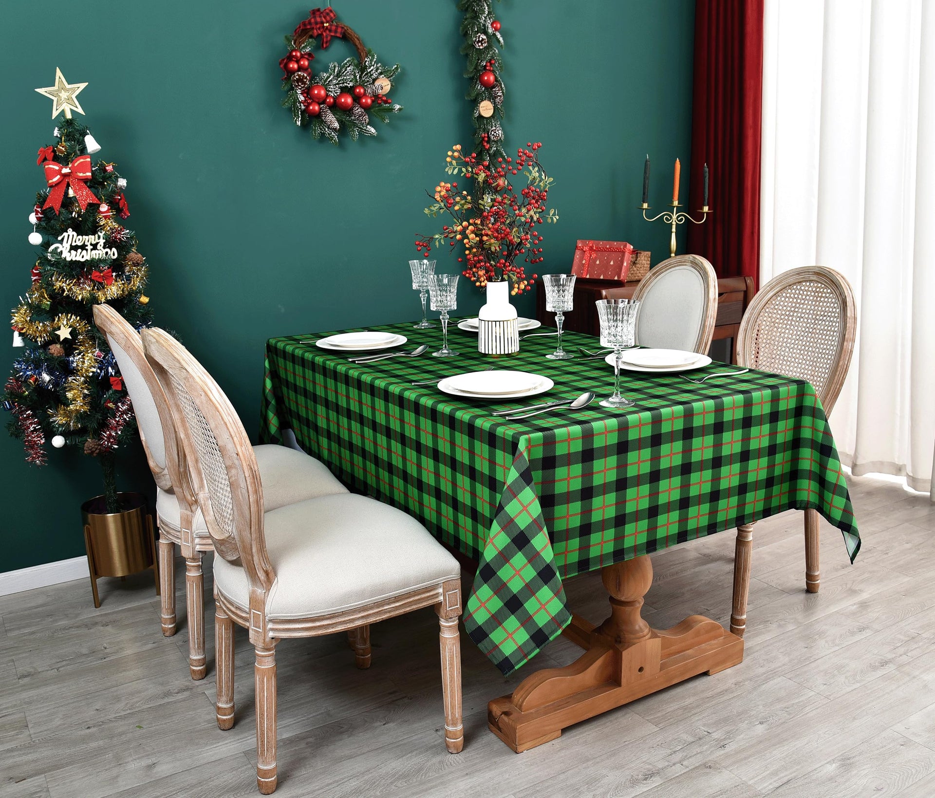 Classic Gingham Buffalo Tablecloth Fabric