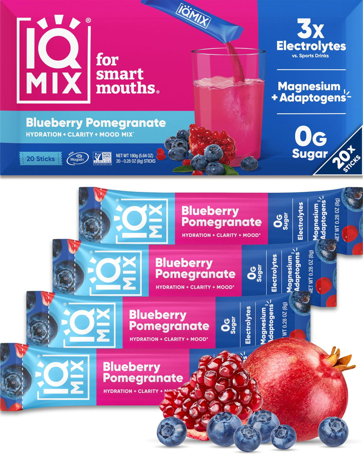 IQMIX Hydration Electrolytes Powder Packets (20 Count)
