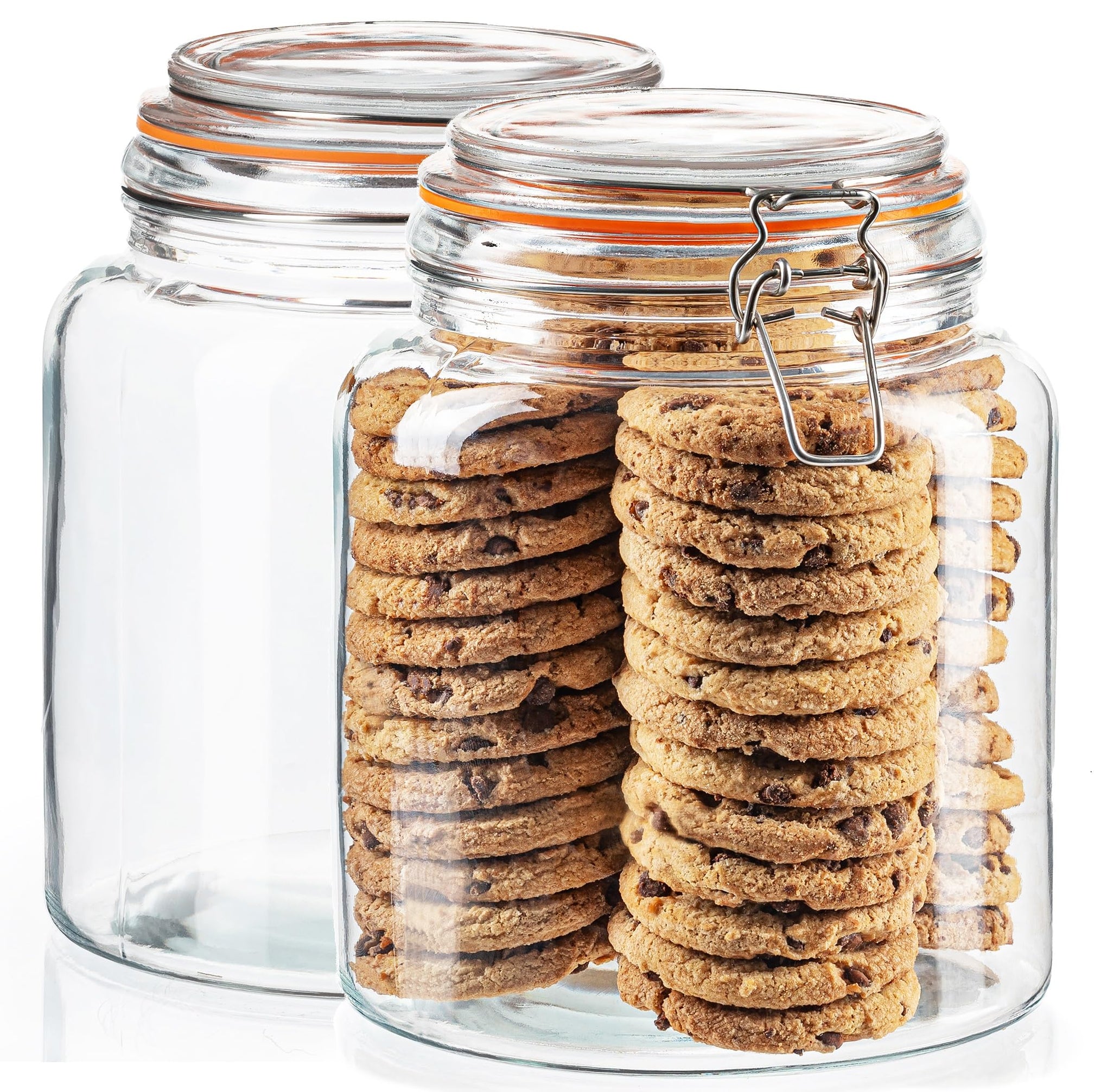 Half Gallon Glass Large Mason Jars with Airtight Lid (2 Count)