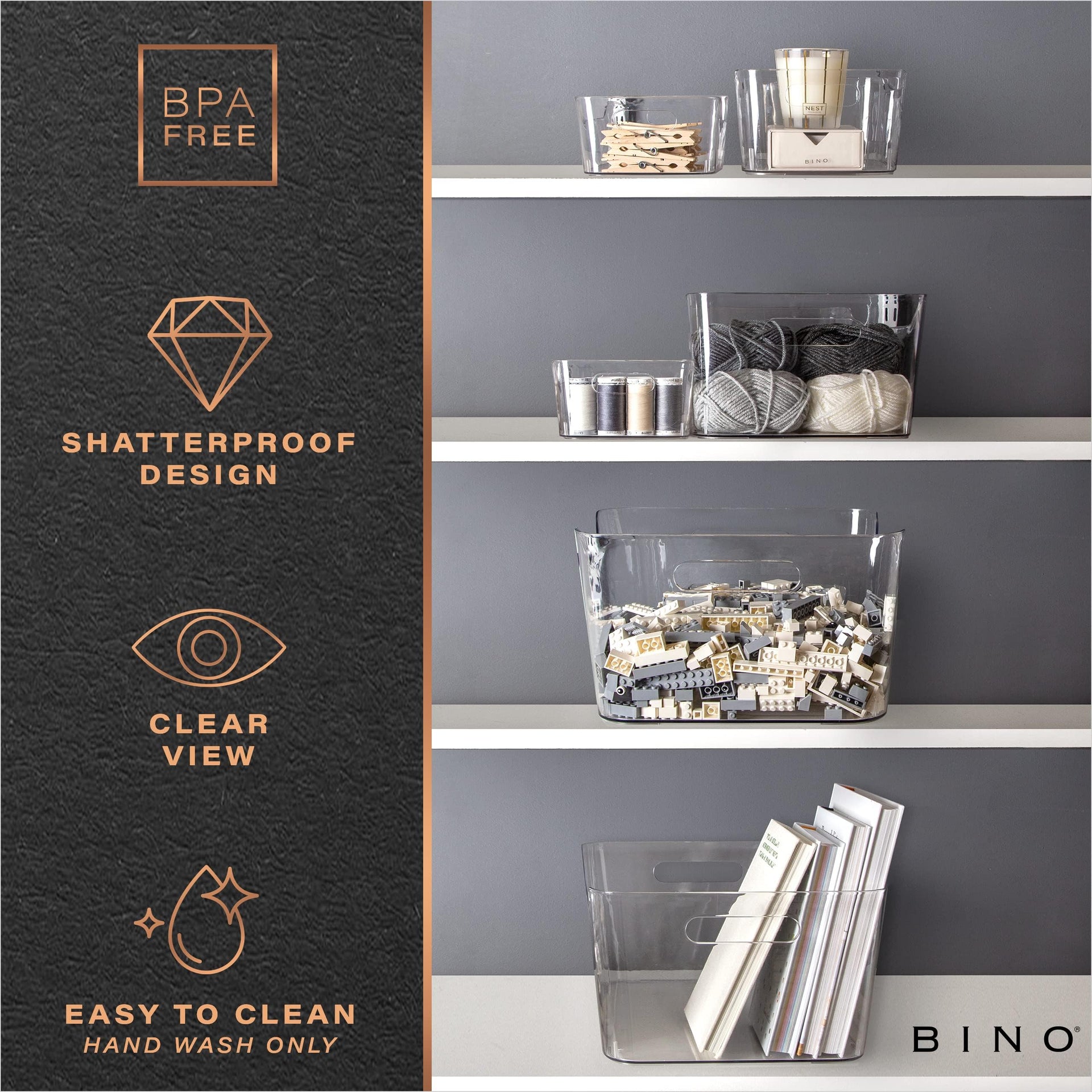 Plastic Organizer Bins (4 Count)