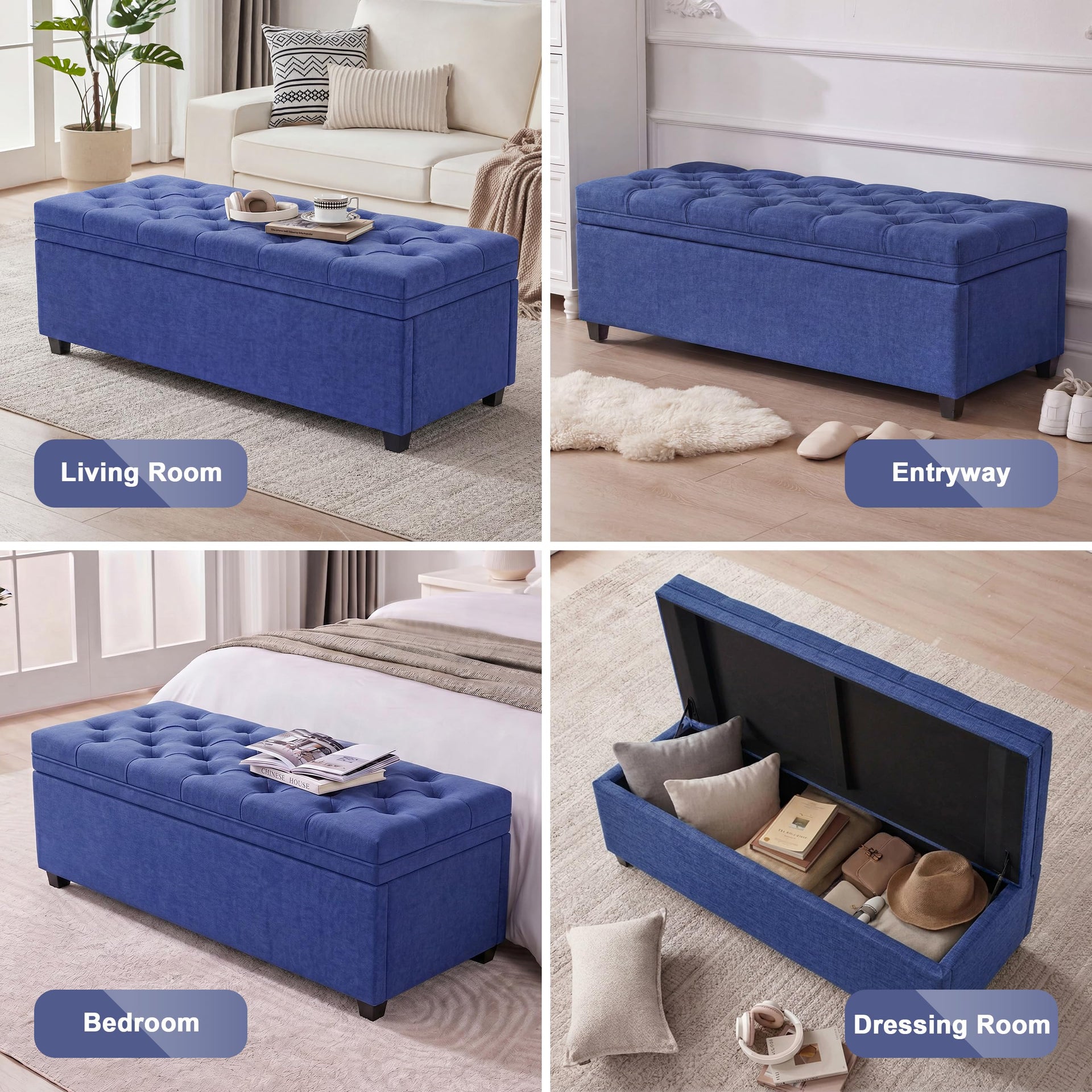 50 Inch Large Storage Ottoman