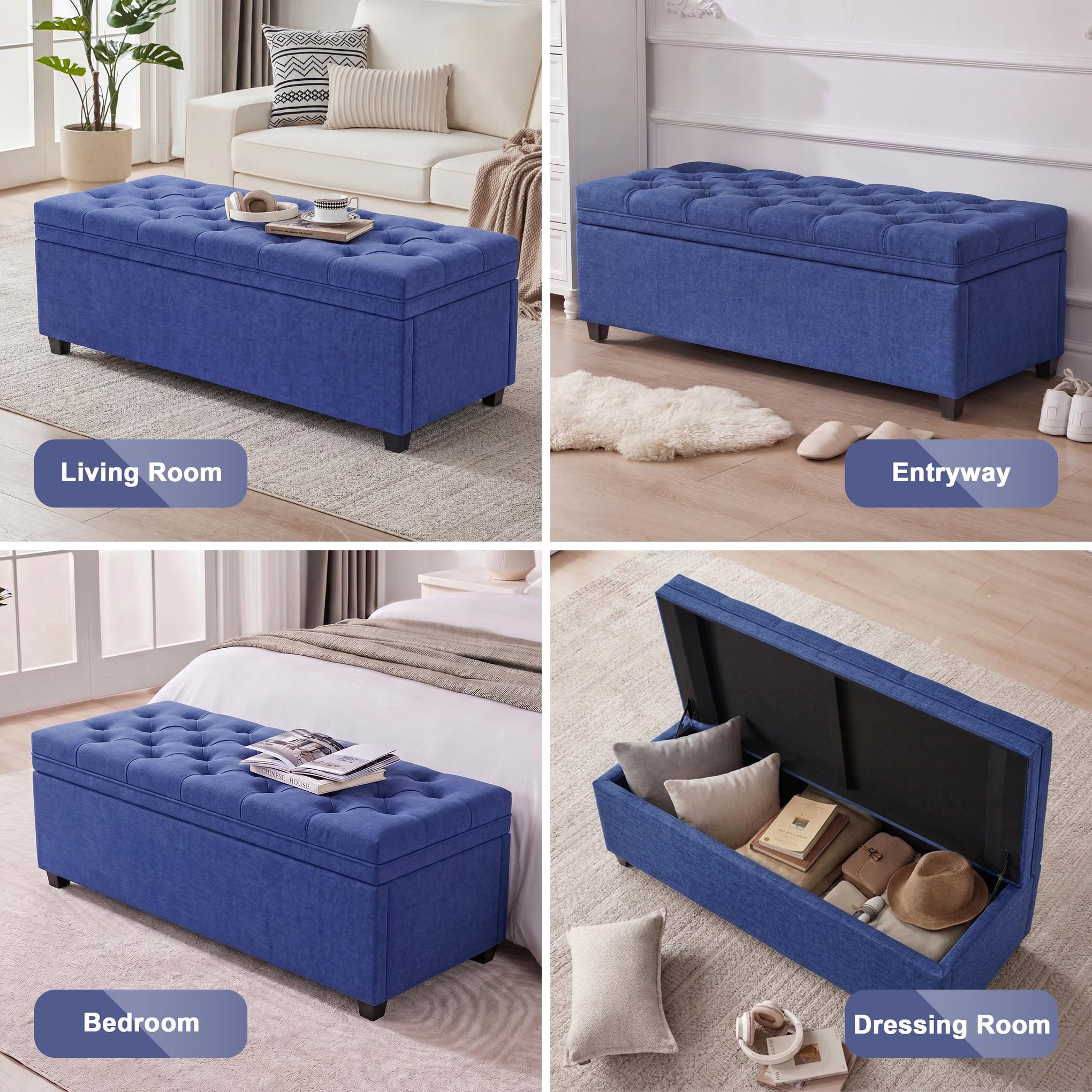 50 Inch Large Storage Ottoman