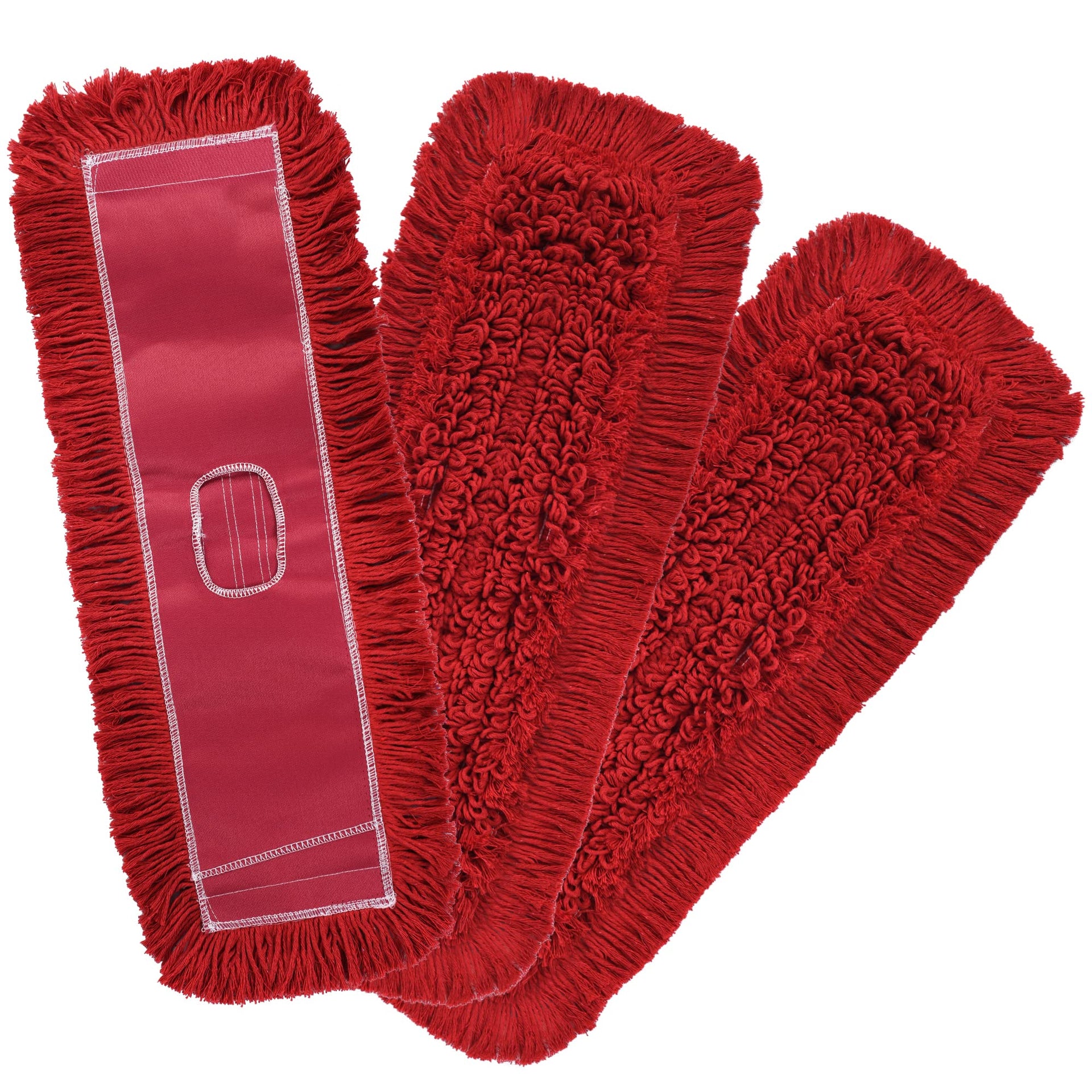 Matthew Cleaning 24'' Industrial Strength Cotton Dust Mop Refill Washable Replacement Heads for Residential & Commercial Use Fit Standard Dust Mop Frames (3 Count) - ModHome Supplies