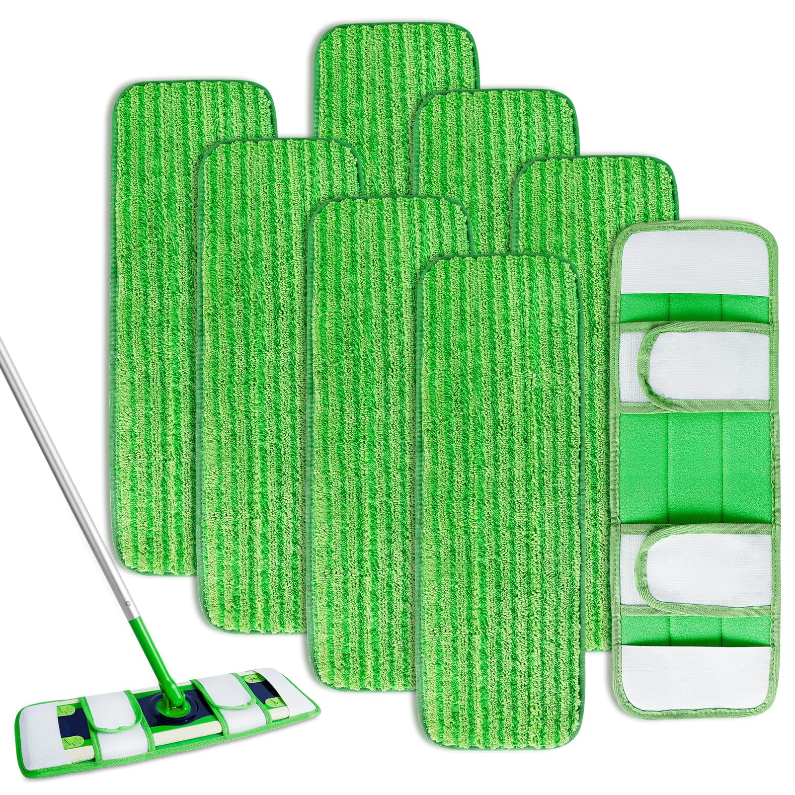 8 Pack Microfiber Mop Pads Compatible with Swiffer XL Mops (8 Count)
