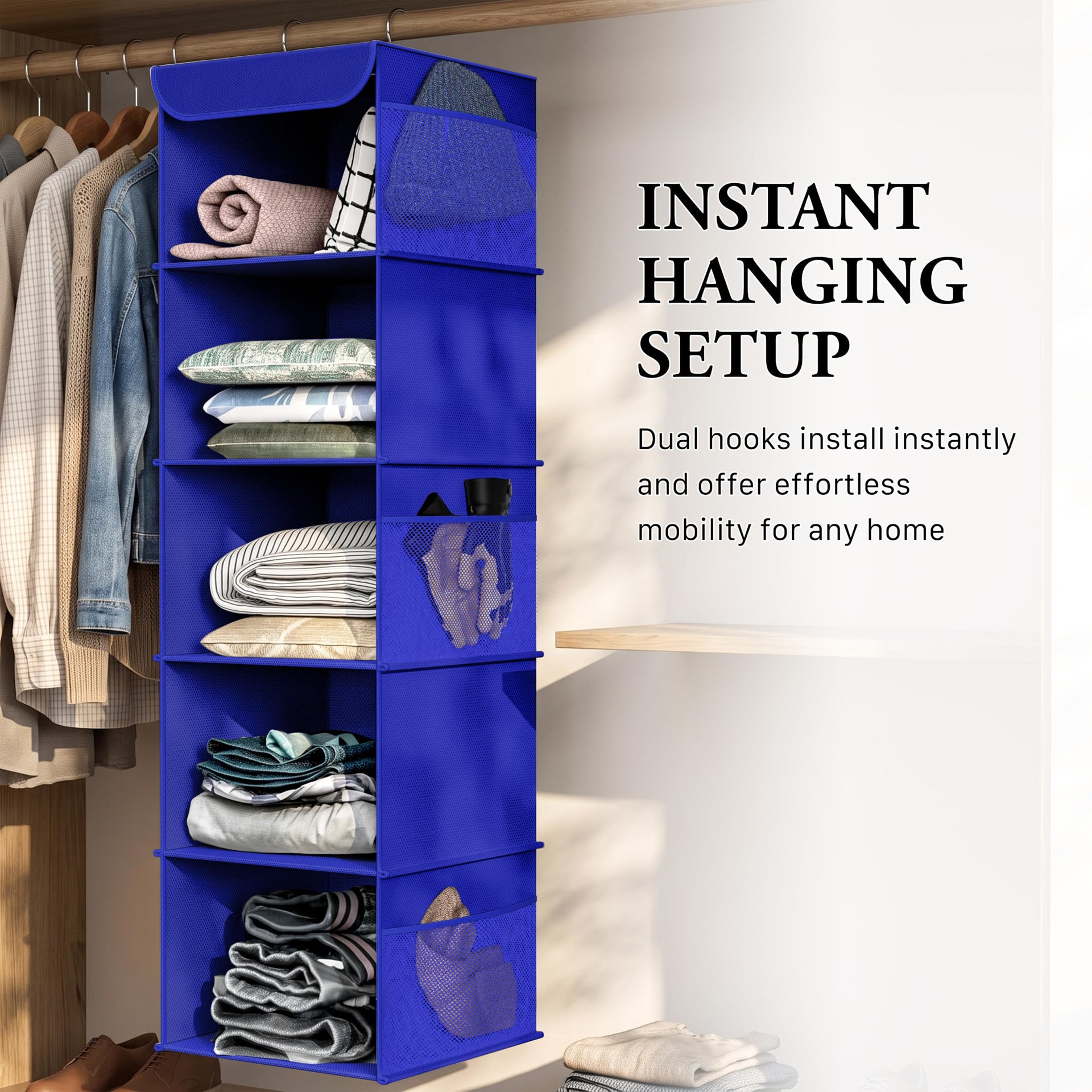 5 Shelf Hanging Closet Organizer