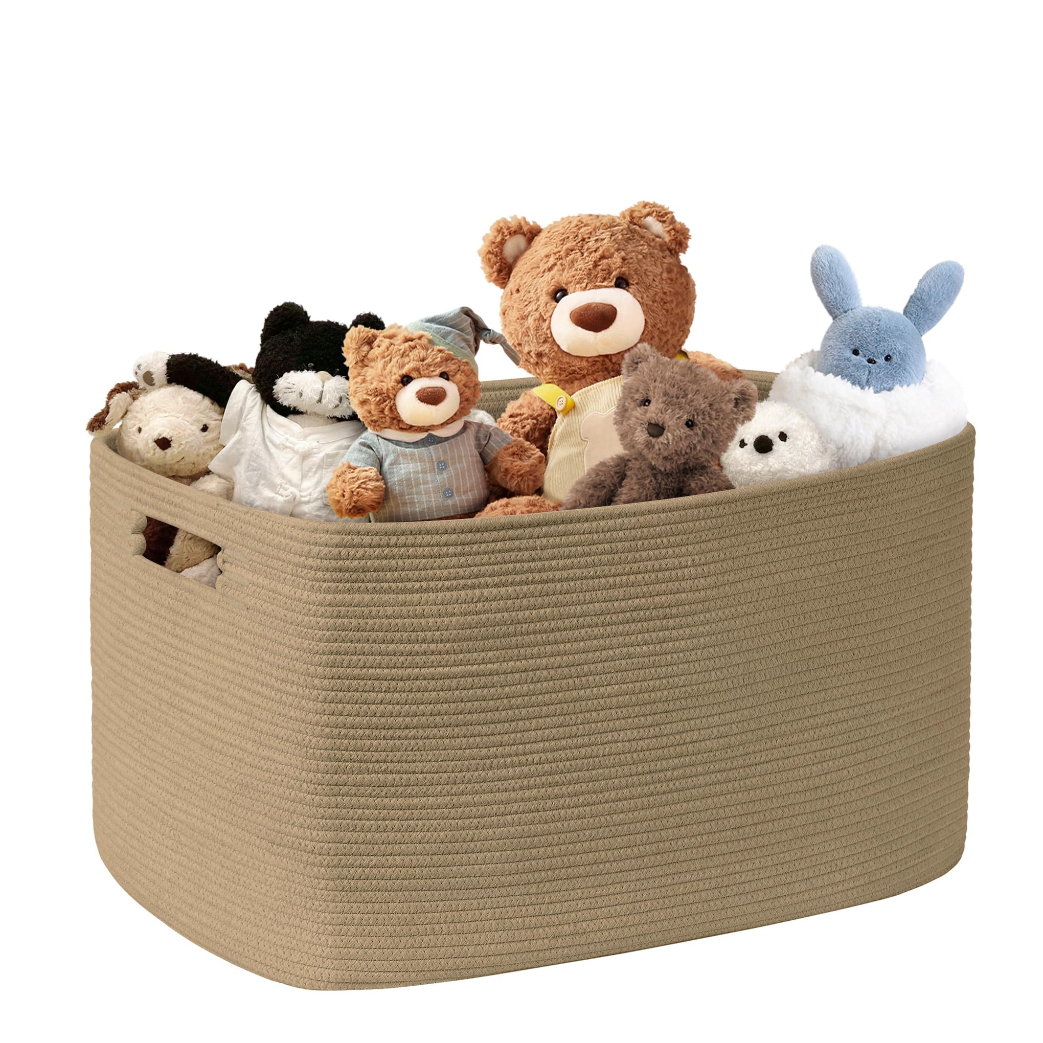 86L Large Woven Laundry Basket Hamper with Handles