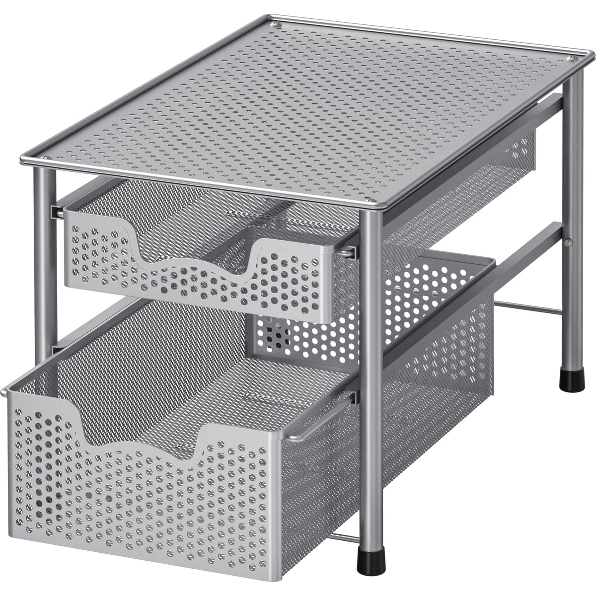 Stackable 2 Tier Sliding Basket Organizer Drawer