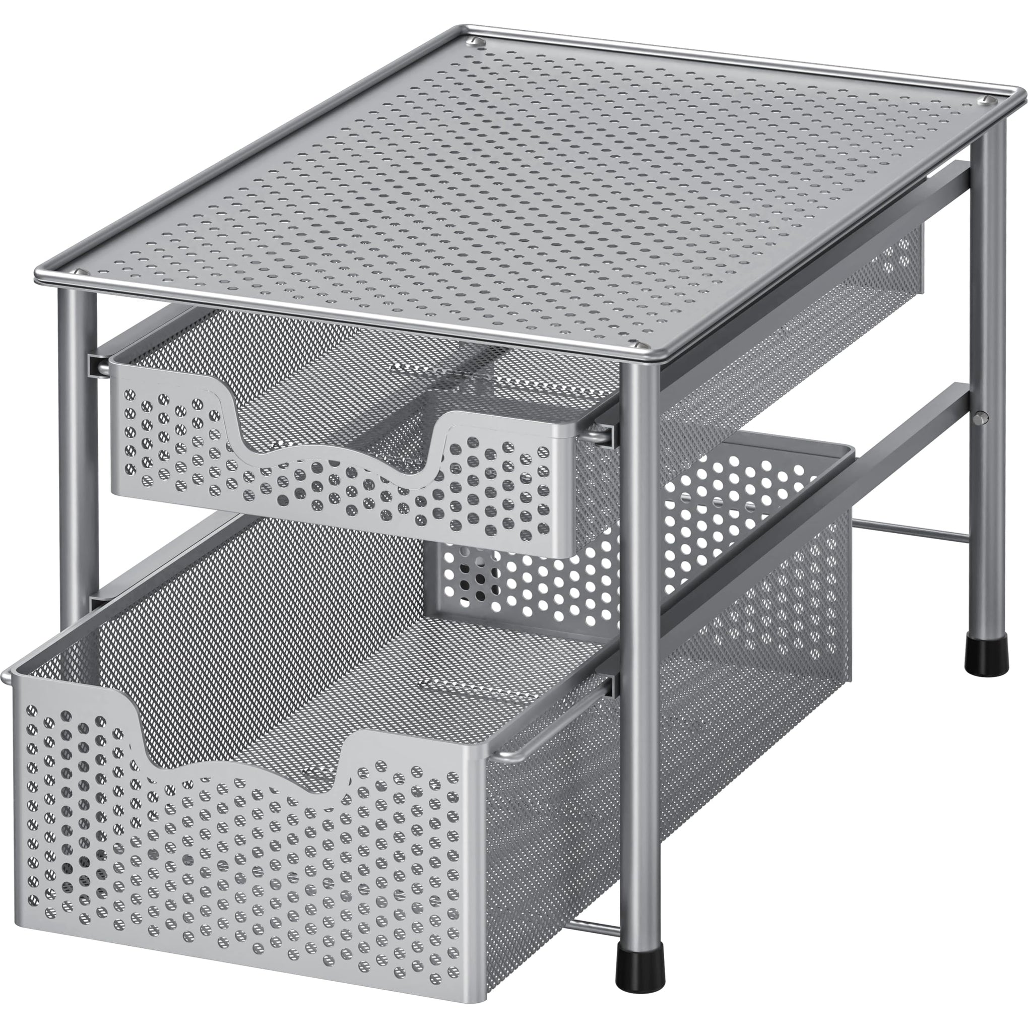 Stackable 2 Tier Sliding Basket Organizer Drawer