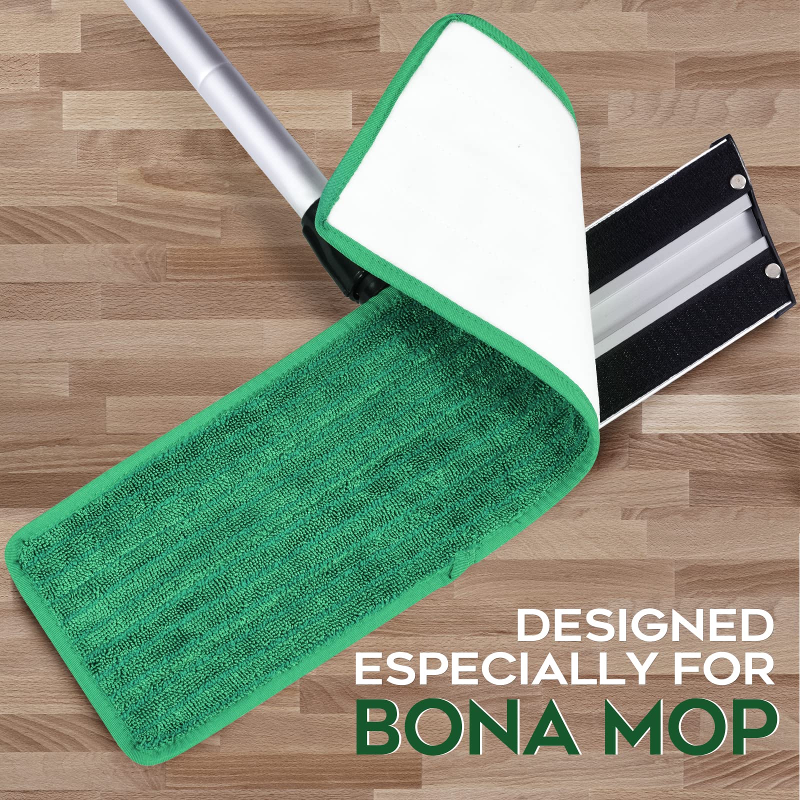 Matthew 18'' Microfiber Mop Replacement Pads for Wet Dry Reusable Mops Floor Home Commercial Cleaning Refills (12 Count)
