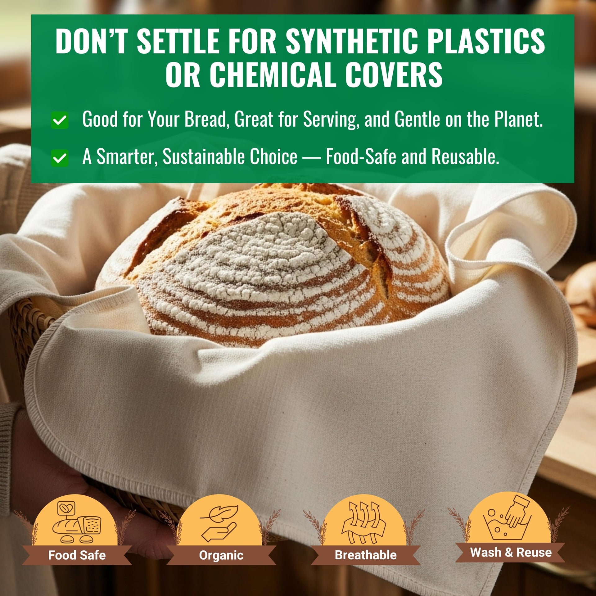 Flour Sack Towels for Bread Dough Proofing