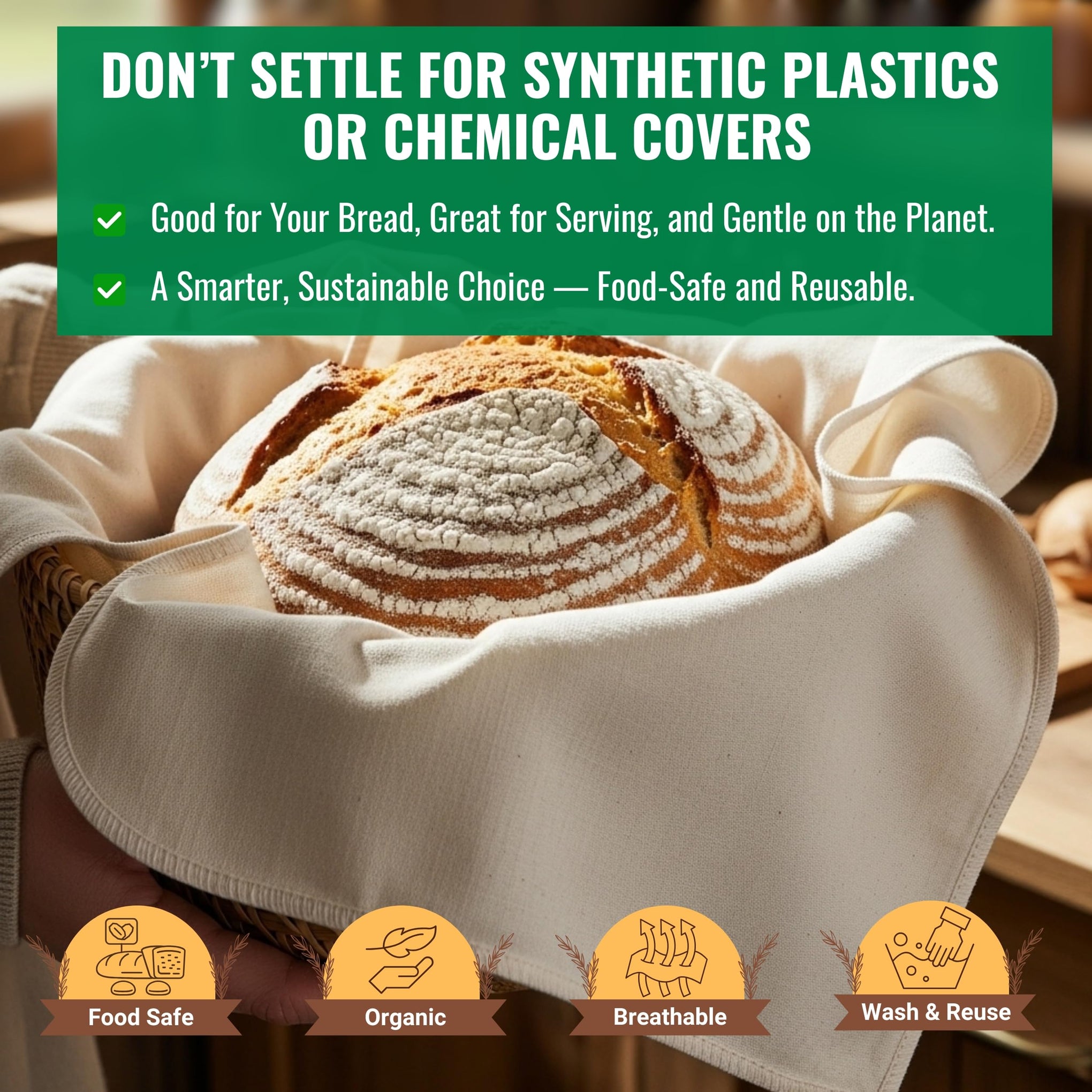 Flour Sack Towels for Bread Dough Proofing
