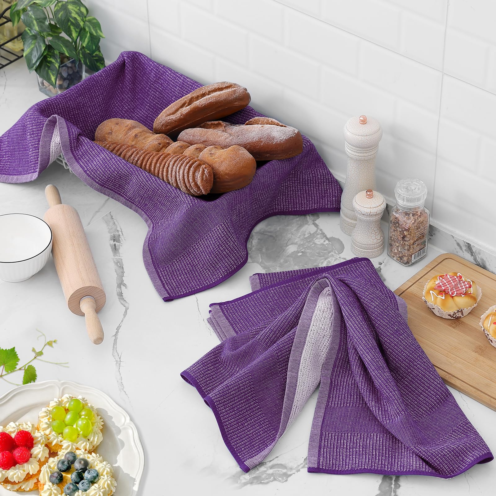 380 GSM Cotton Premium Kitchen Towels 6 Pack (6 Count)