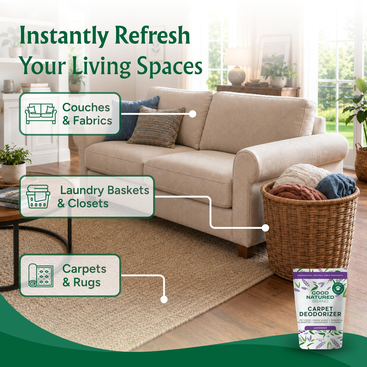 Carpet Deodorizer & Freshener Powder (31 Ounce)
